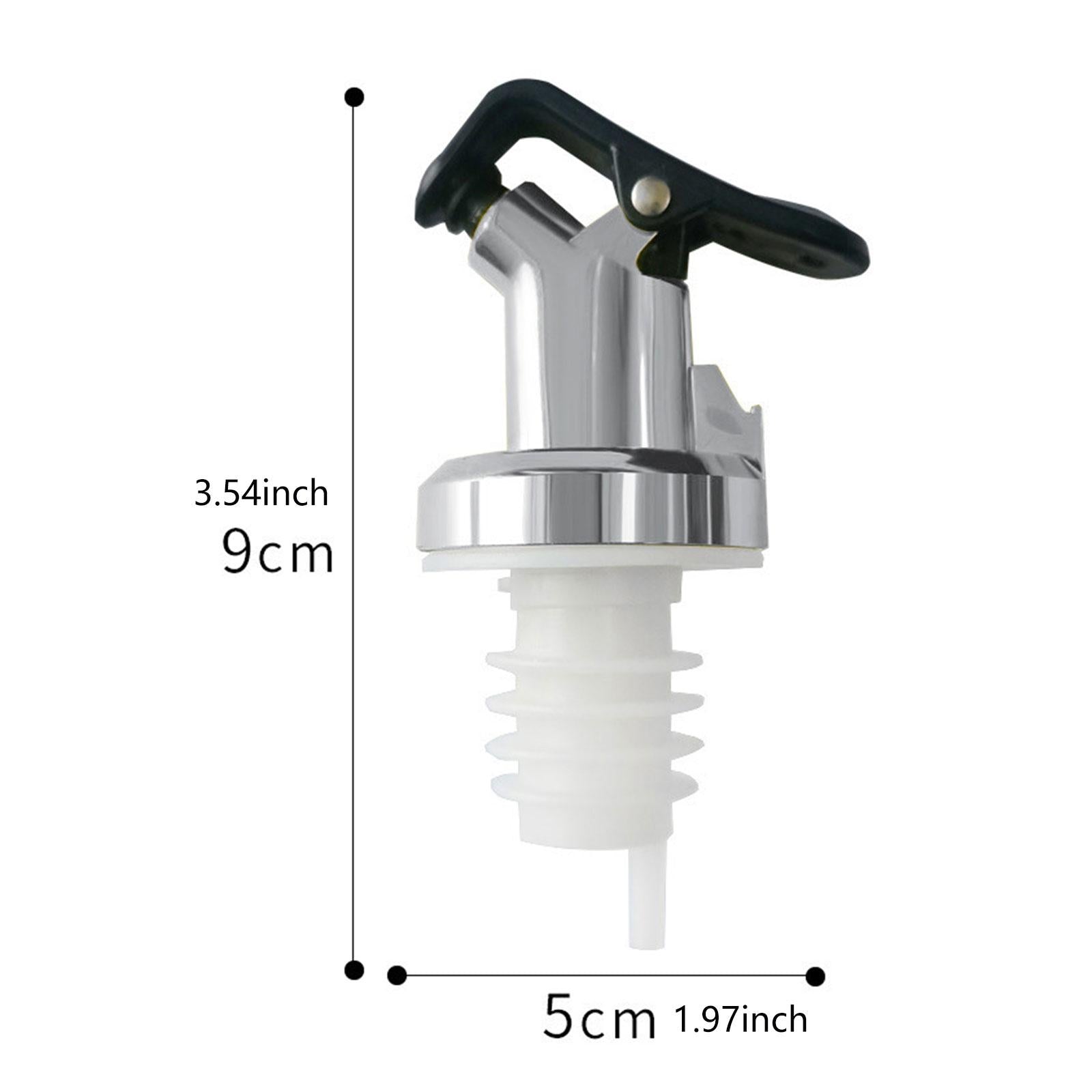 3x Liquor Pour Spouts Versatile Liquor Bottle Pourers for Seasoning Wine Bar Silver
