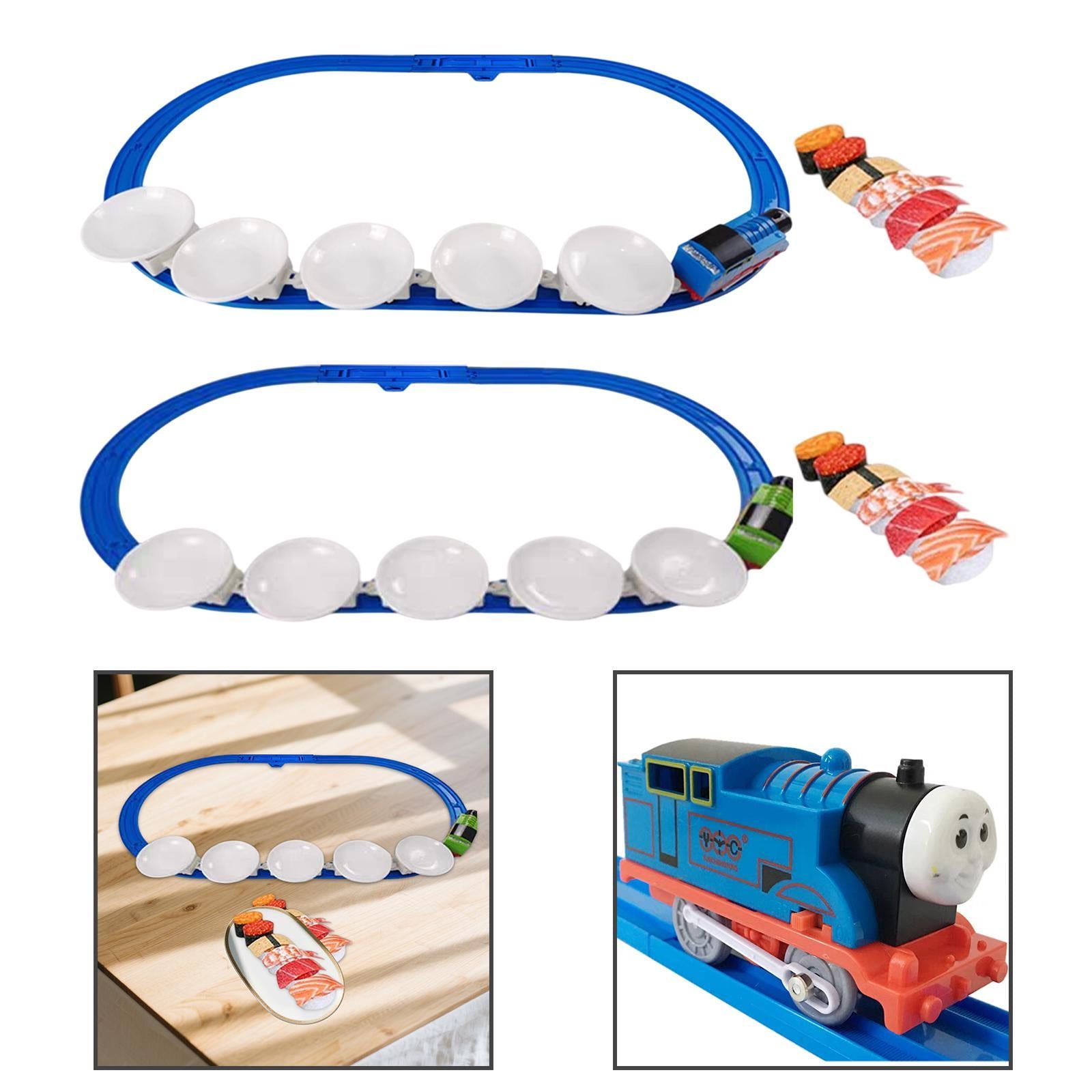 Sushi Train Toys Railway Train Electric Train Toy for Party Favors Boys Girl Blue Car
