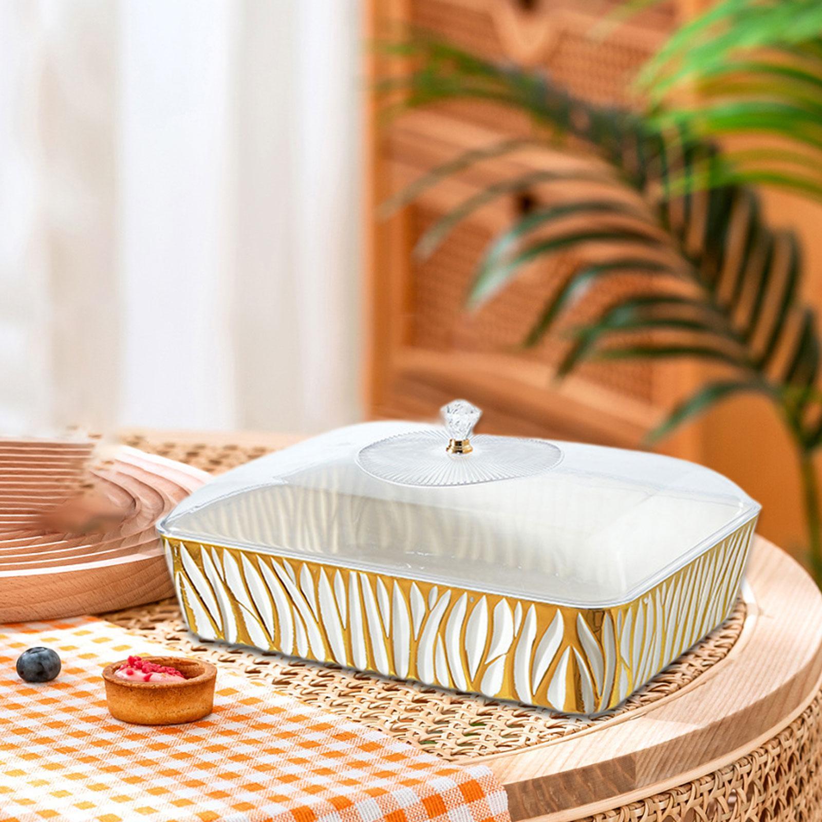 Serving Tray Display Organizer Holder Dish Cake Stand for Food Dessert Fruit 35.1cmx25.8cmx15.5cm