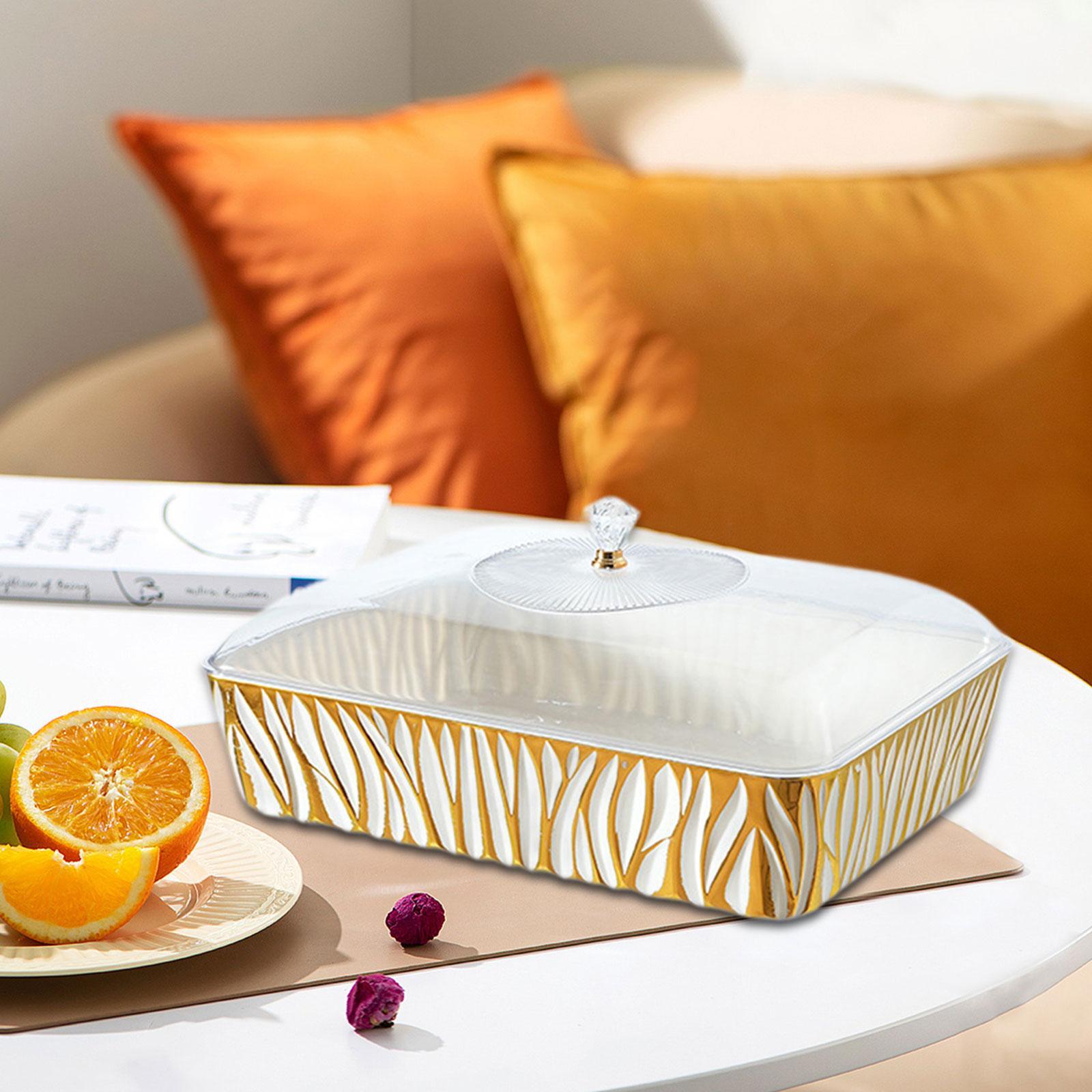 Serving Tray Display Organizer Holder Dish Cake Stand for Food Dessert Fruit 35.1cmx25.8cmx15.5cm