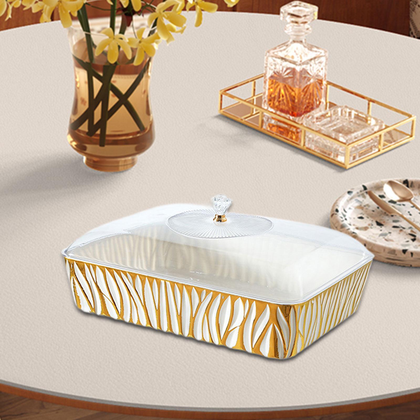 Serving Tray Display Organizer Holder Dish Cake Stand for Food Dessert Fruit 35.1cmx25.8cmx15.5cm