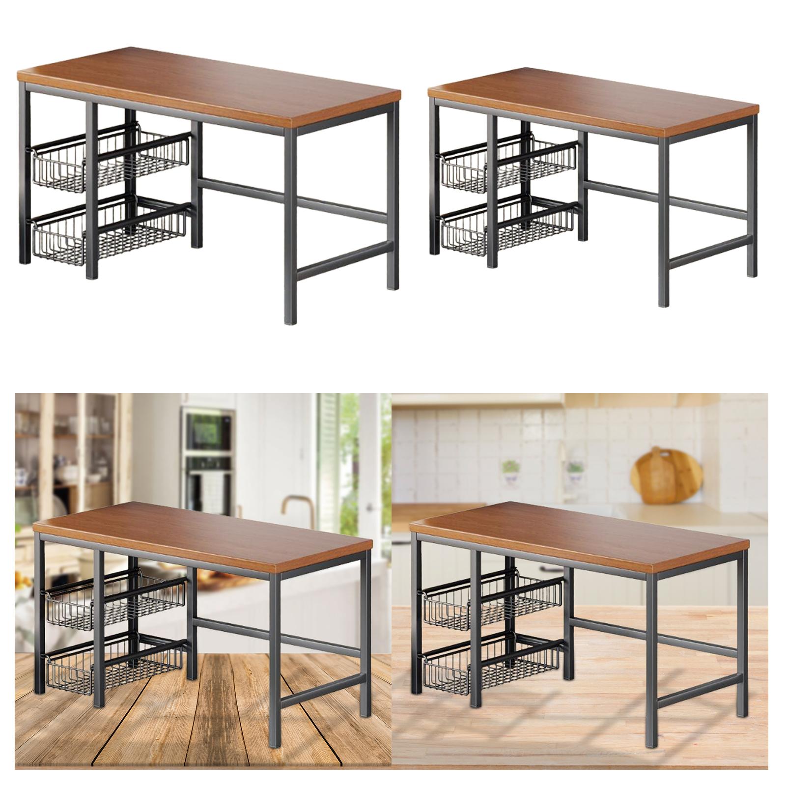 Countertop Microwave Oven Rack Kitchen Counter Top Organizer for Pantry Home L