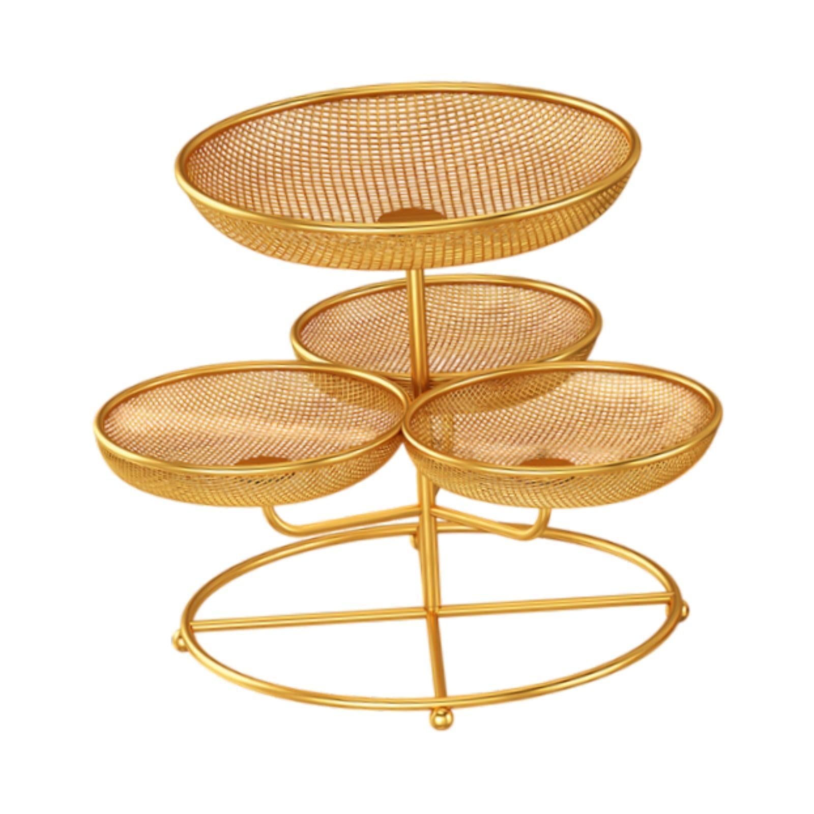 Fruit Basket Bowl Serving Tray Countertop Space Saver Decorative Fruit Stand