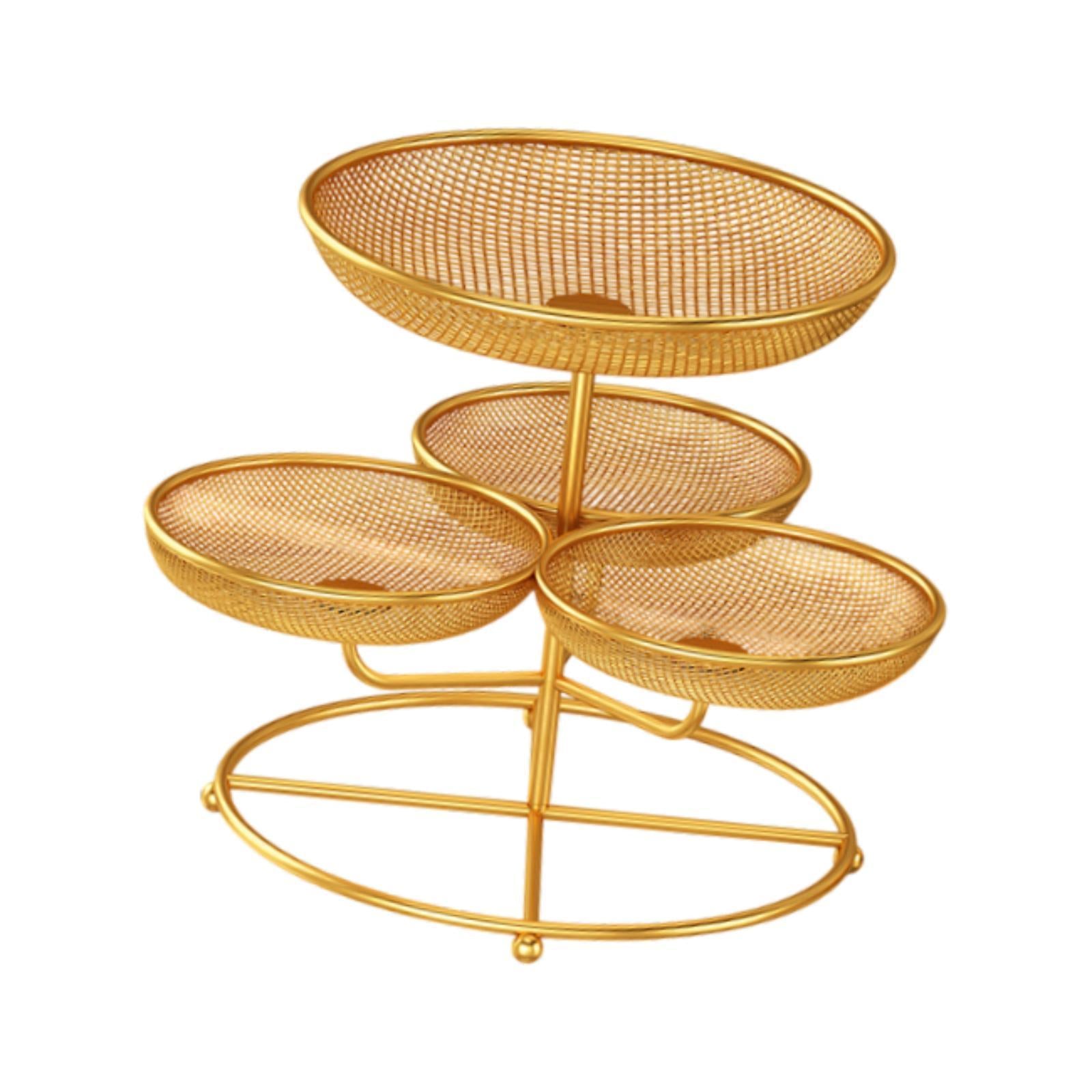 Fruit Basket Bowl Serving Tray Countertop Space Saver Decorative Fruit Stand