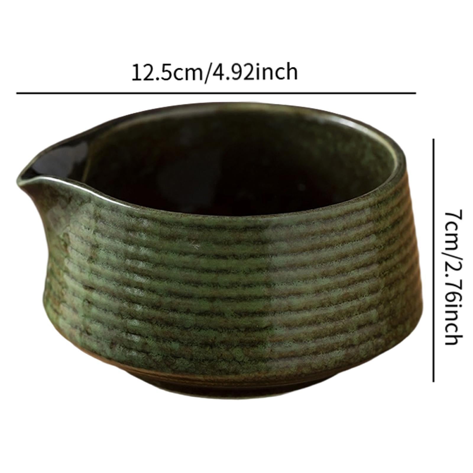 Japanese Matcha Tea Bowl Utensils Handcrafted for Tea Lovers Kitchen Tearoom Green