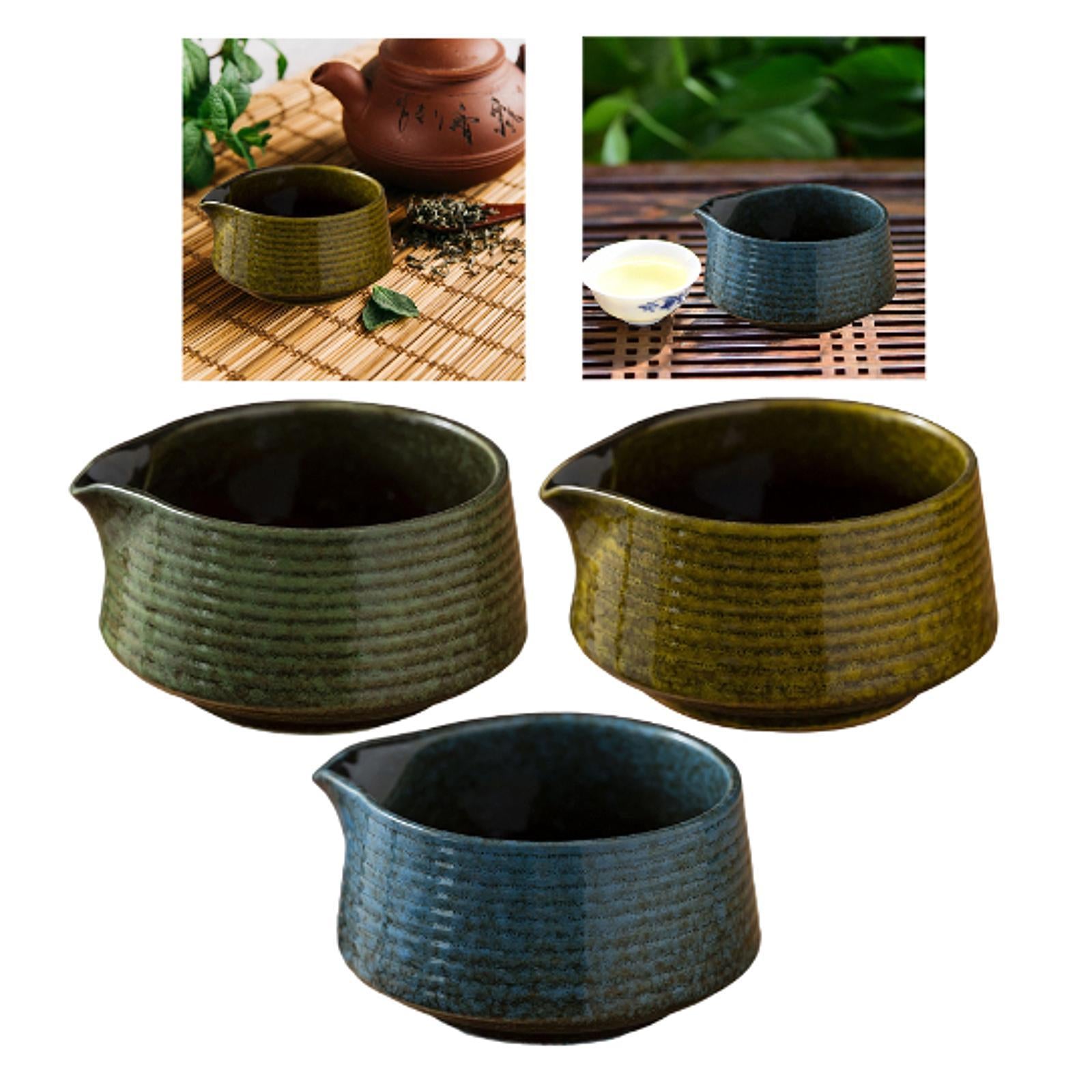 Japanese Matcha Tea Bowl Utensils Handcrafted for Tea Lovers Kitchen Tearoom Green