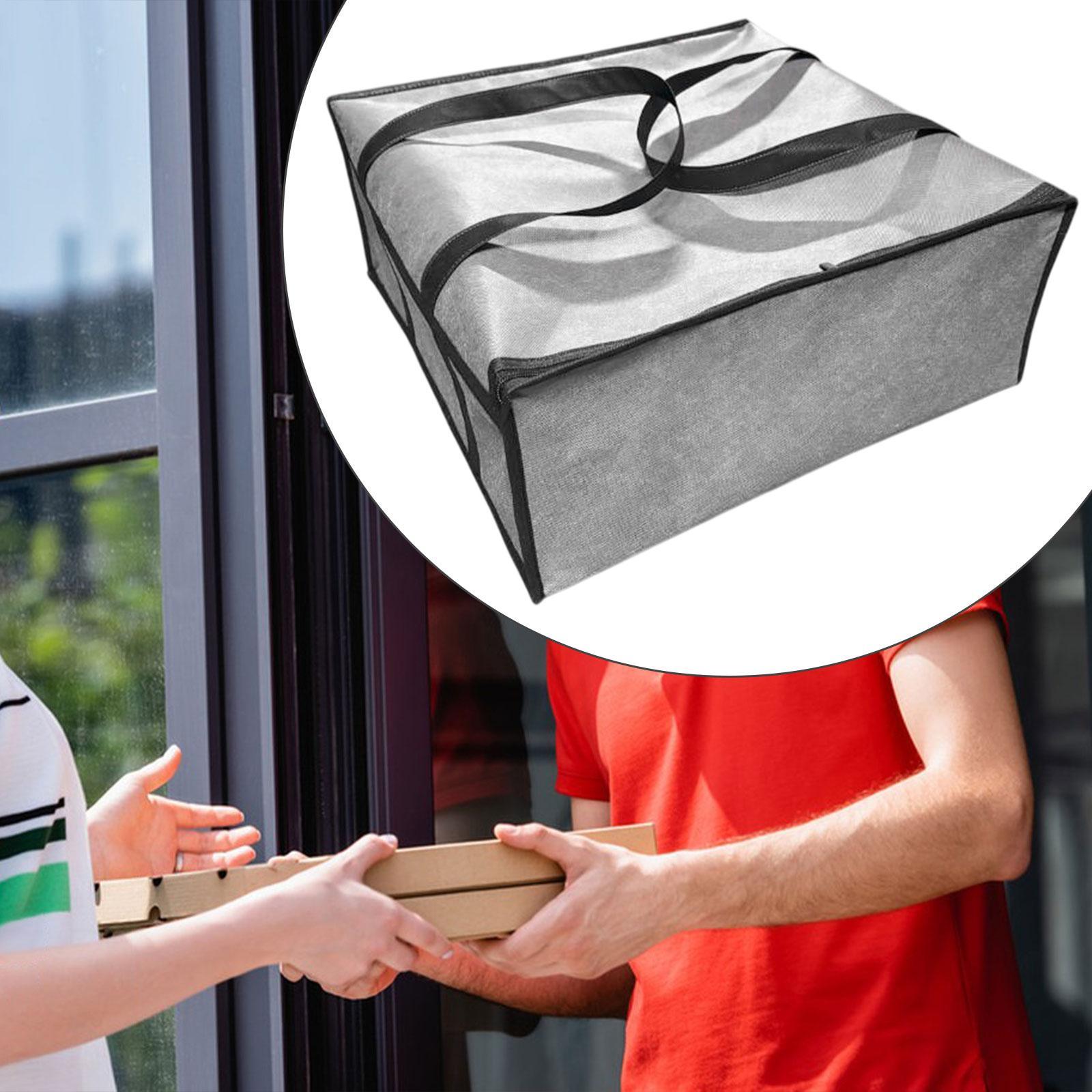 Pizza Delivery Bag Insulated Carrier Cookouts Carry Hot Cold Food Warmer Bag 50x50x35.5cm