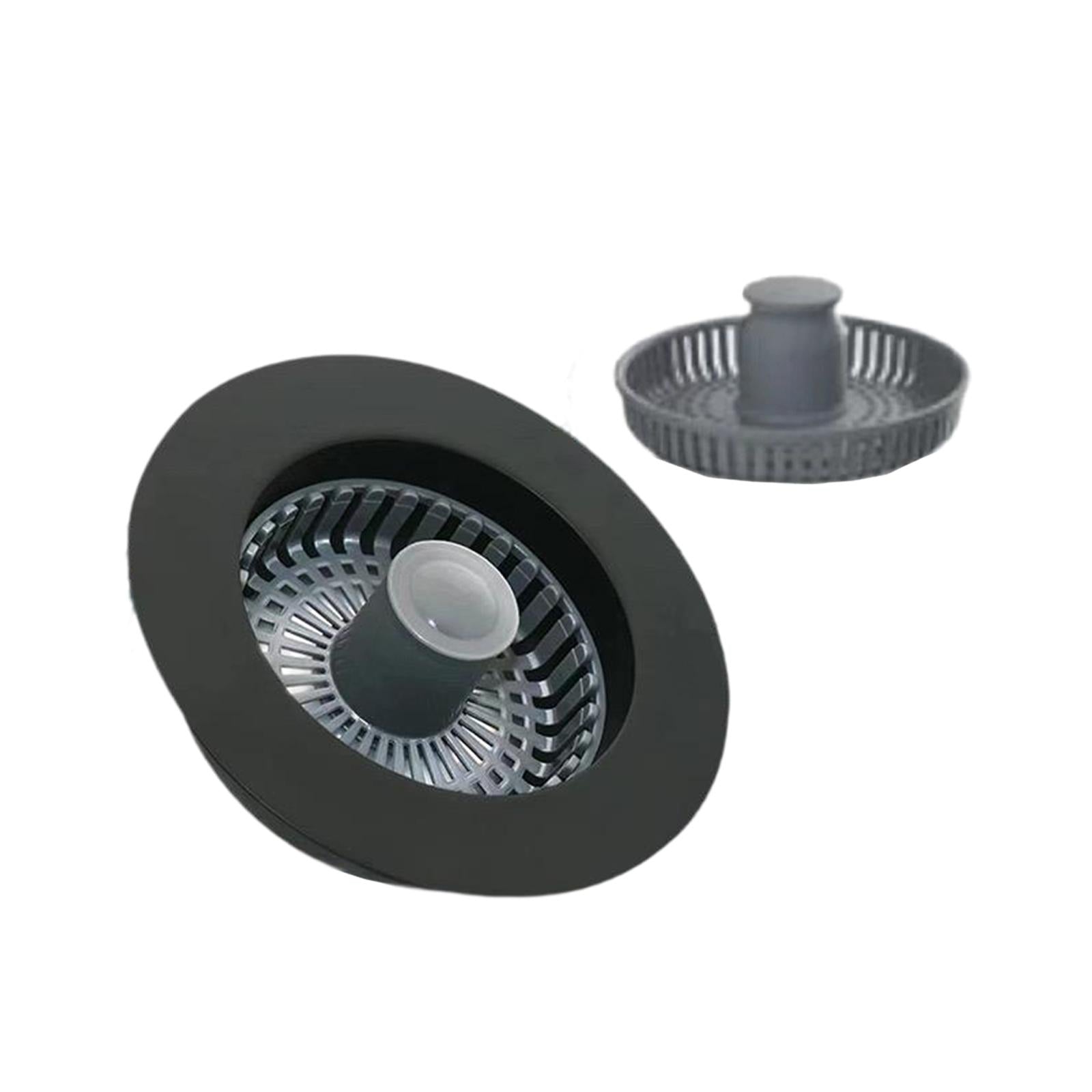 Kitchen Sink Drain Strainer Lightweight Rustproof Prevents Odor Sink Stopper black