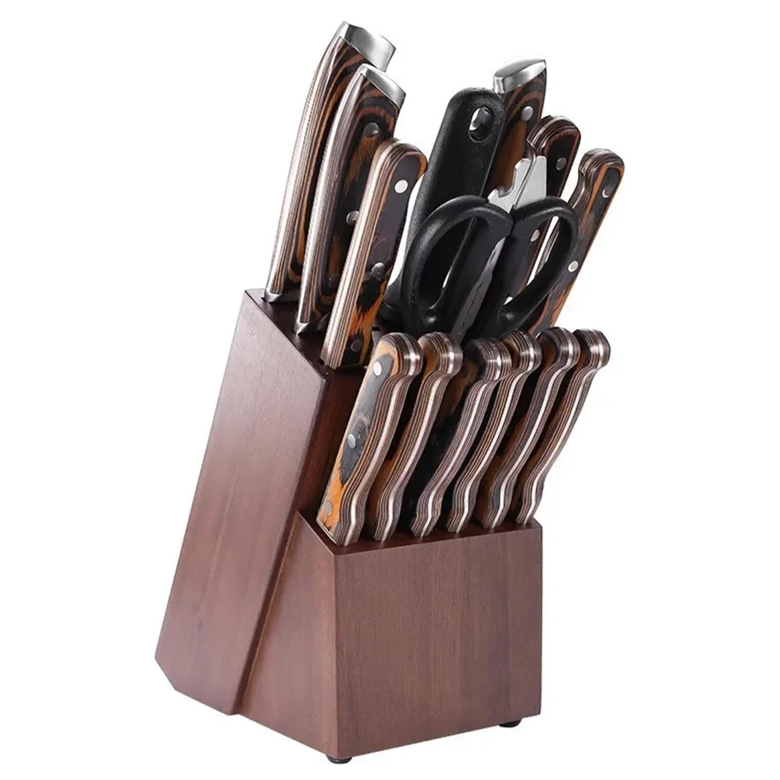 Knife Block without Knives Universal Convenient Large Capacity Butcher Block