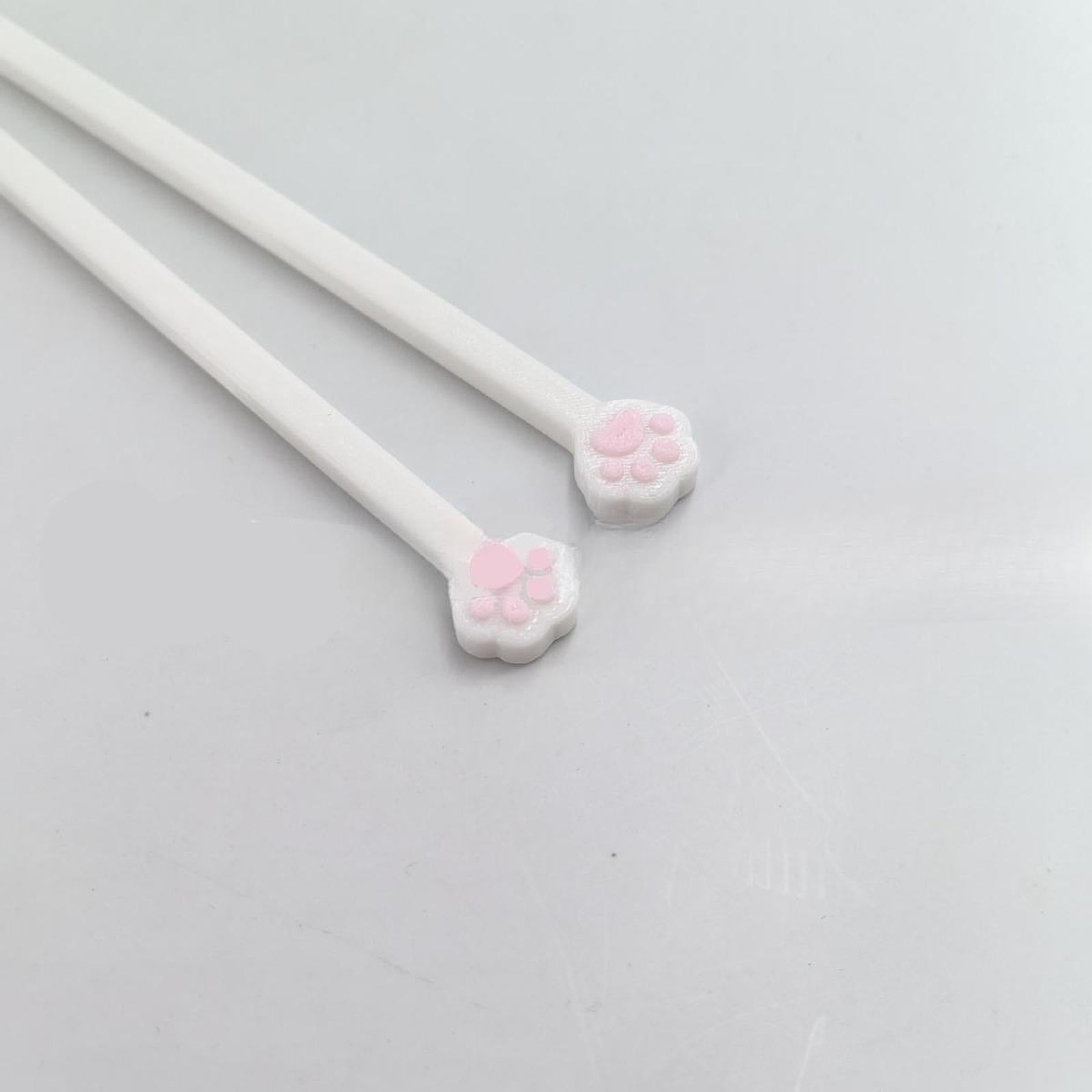Paw Print Chopsticks Non Slip Grip Unique Adorable for Camping Picnic Women
