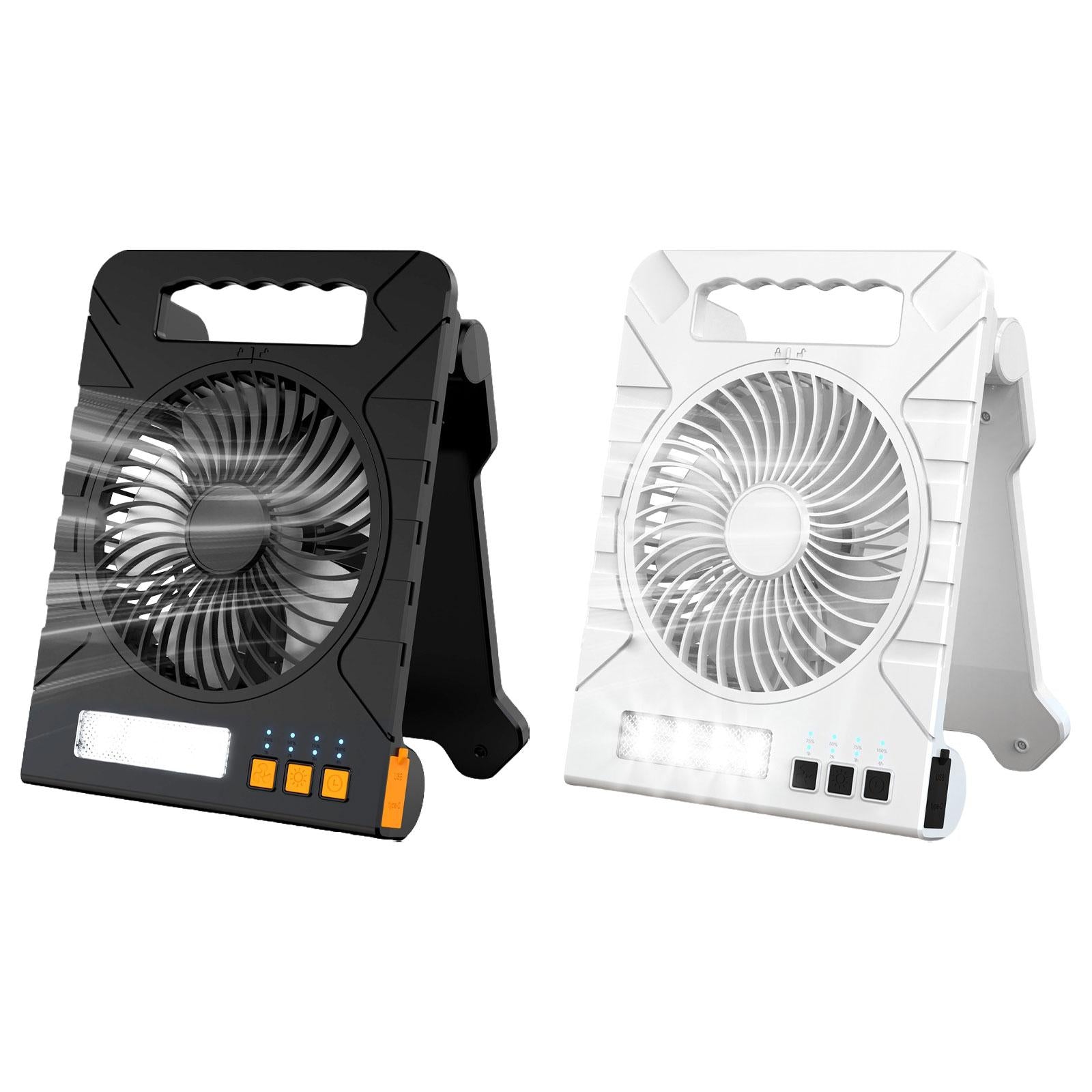 Camping Fan 4 Wind Settings Personal Cooling Device for Desktop Vacation Rvs white