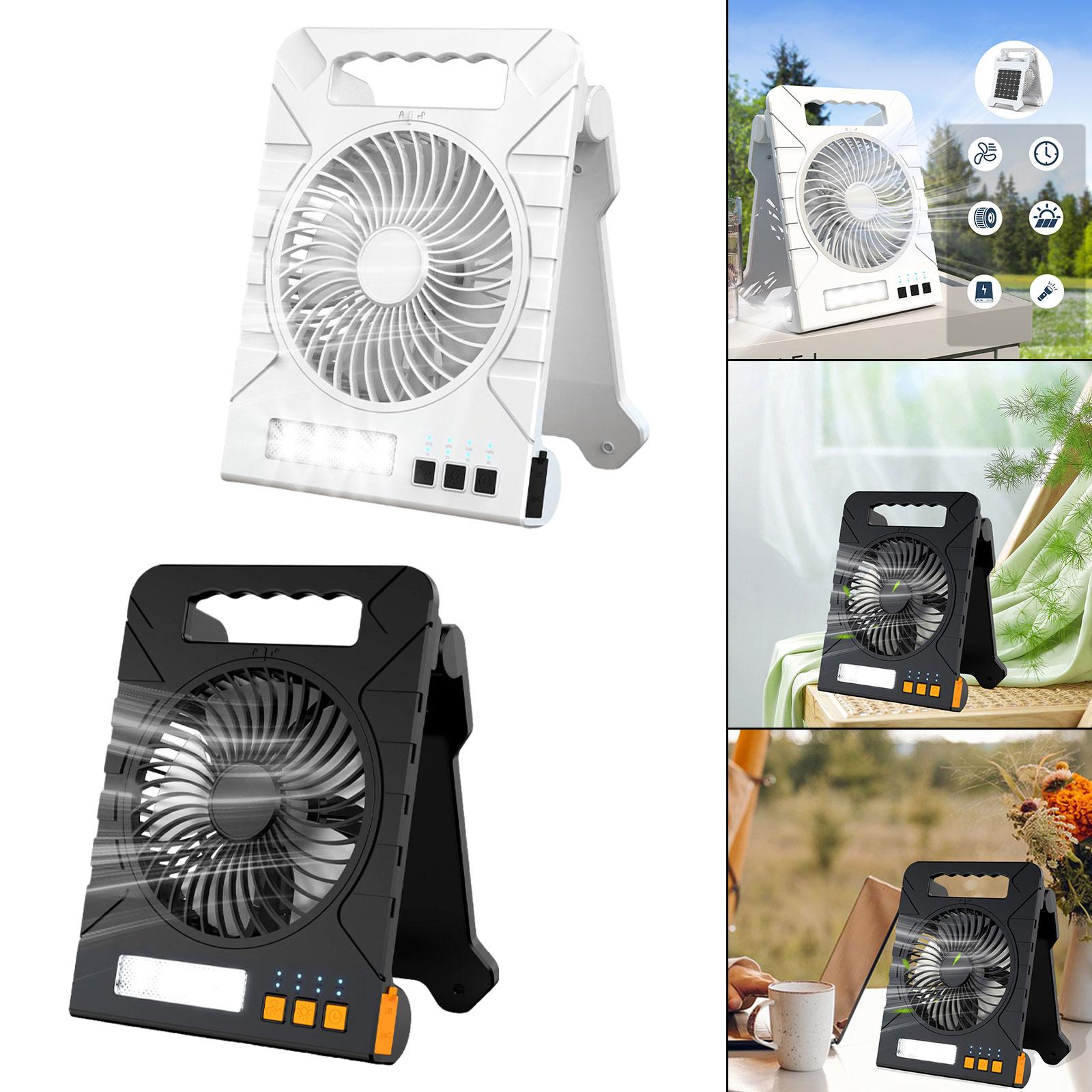 Camping Fan 4 Wind Settings Personal Cooling Device for Desktop Vacation Rvs white