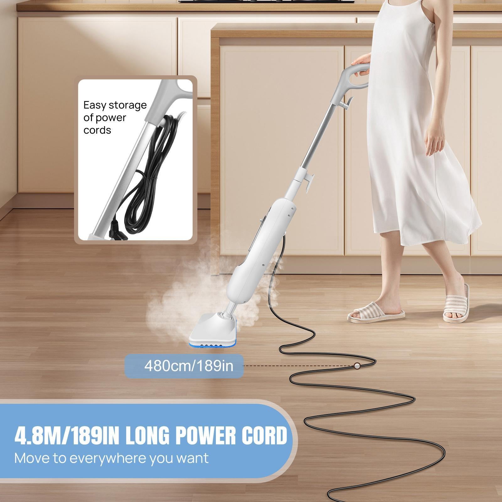 Steaming Mop UK Plug Compact Handheld Steam Cleaner for Home Laminate Carpet