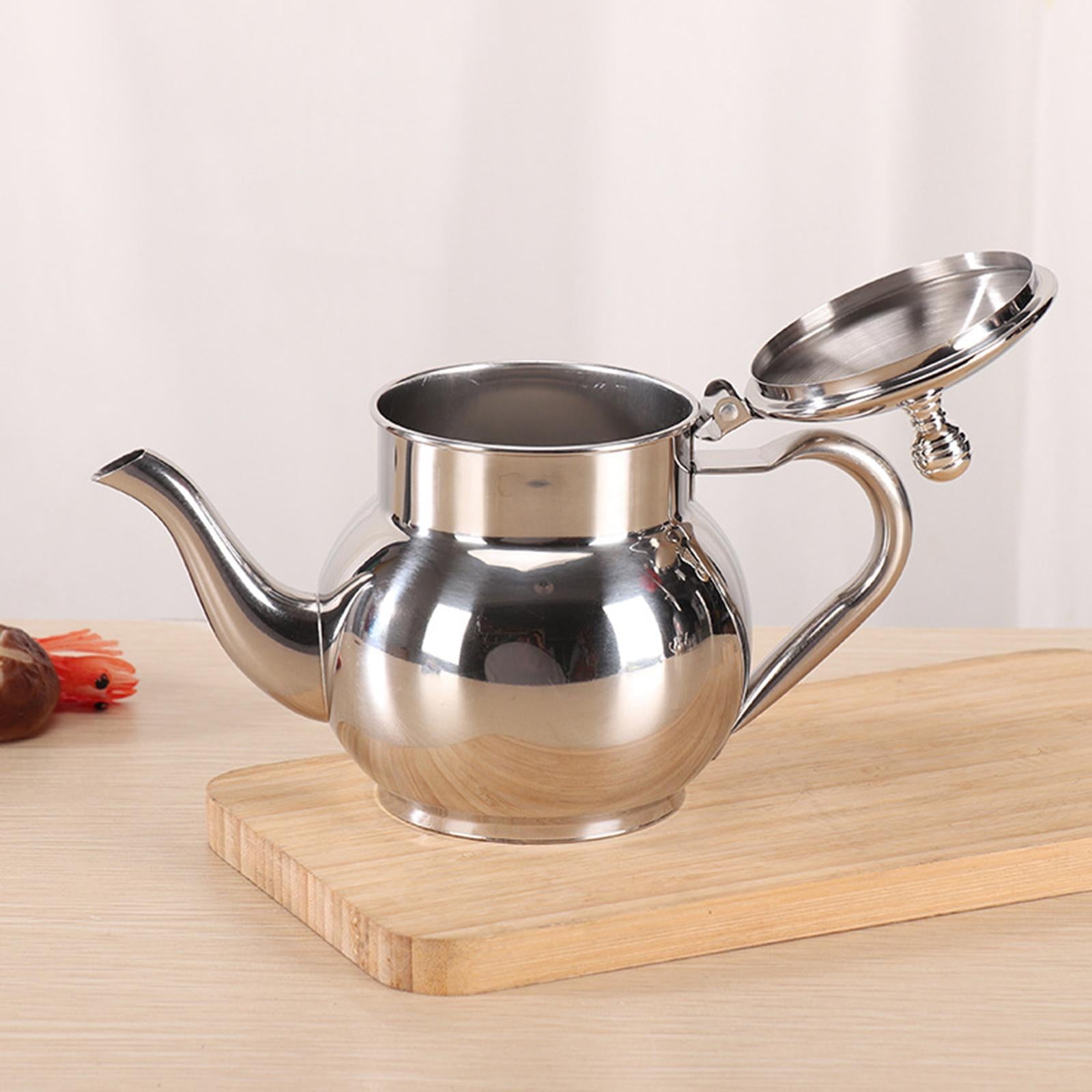 Stainless Steel Tea Kettle Iced Tea Jug Coffee Pot for Office Camping Indoor