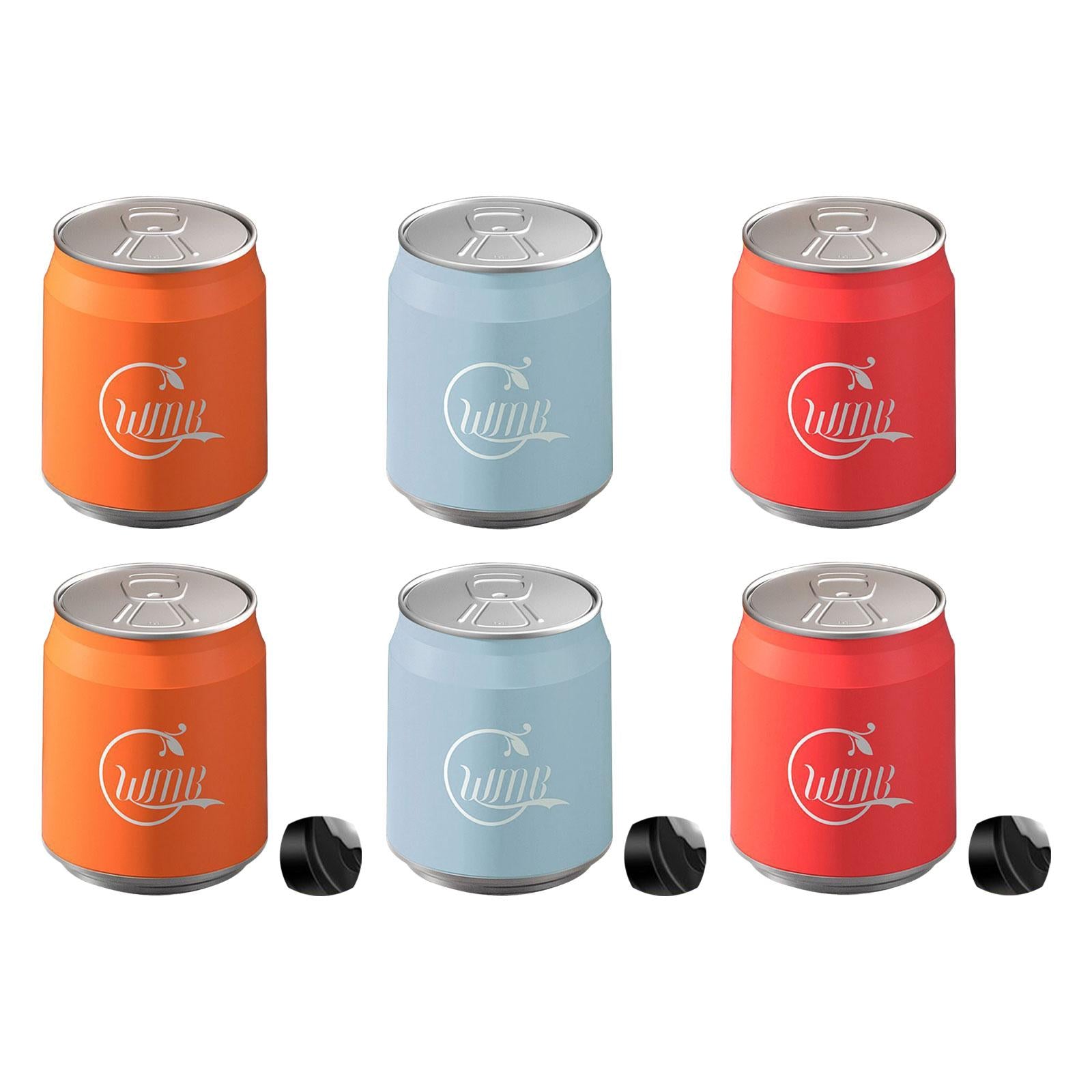 Cola Can Shape Rubbish Container Small Kitchen Wastebasket for Office Toilet Orange