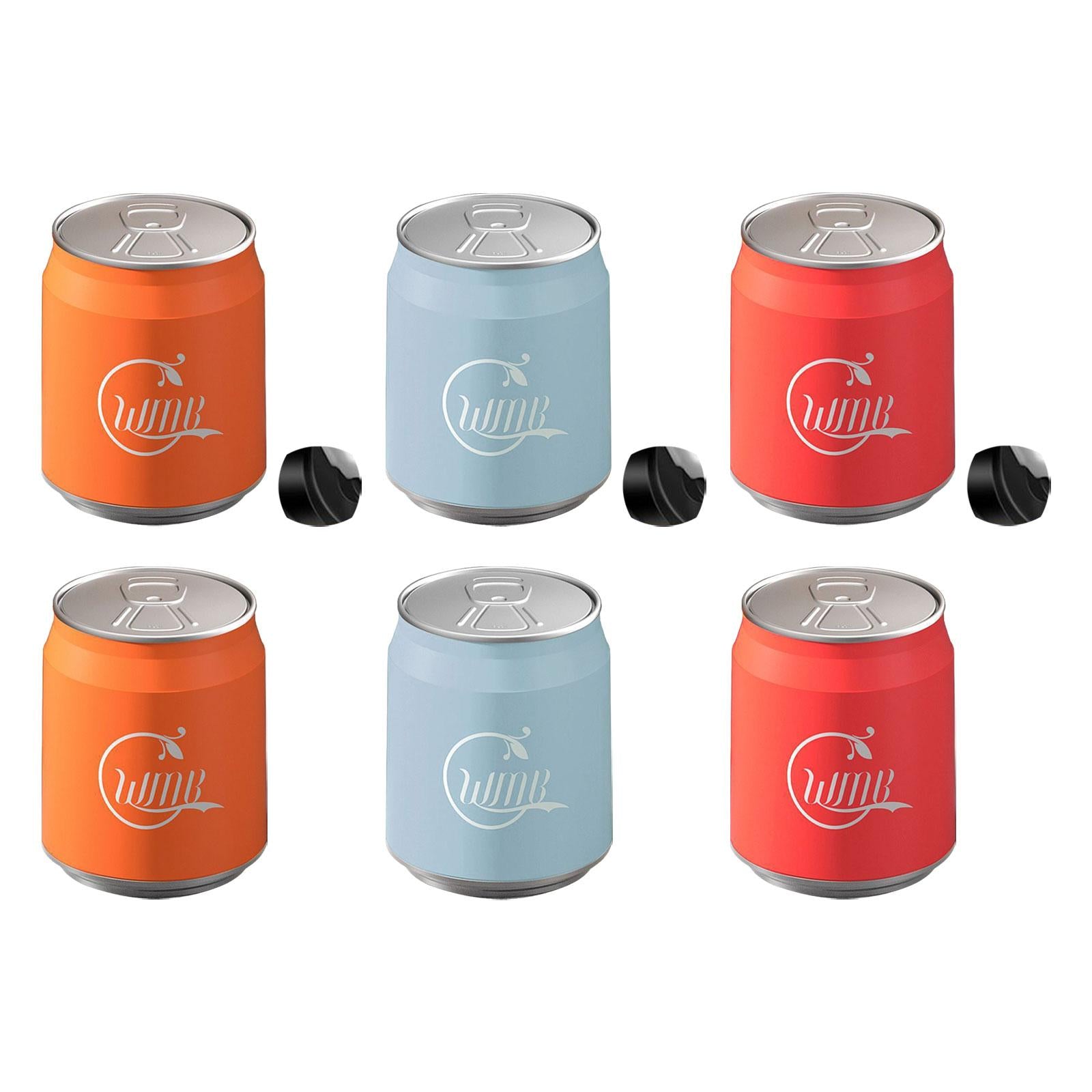 Cola Can Shape Rubbish Container Small Kitchen Wastebasket for Office Toilet Orange