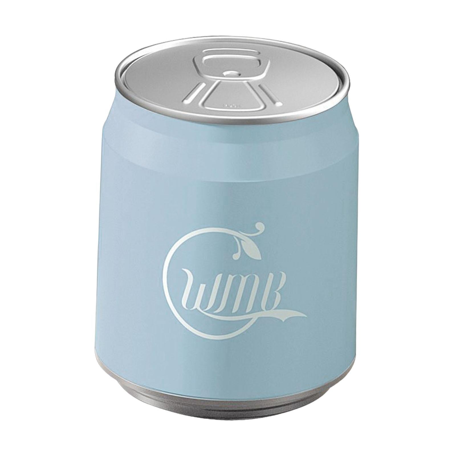 Cola Can Shape Rubbish Container Small Kitchen Wastebasket for Office Toilet Blue