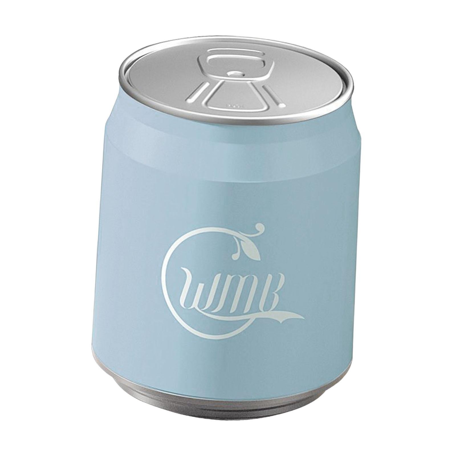 Cola Can Shape Rubbish Container Small Kitchen Wastebasket for Office Toilet Blue