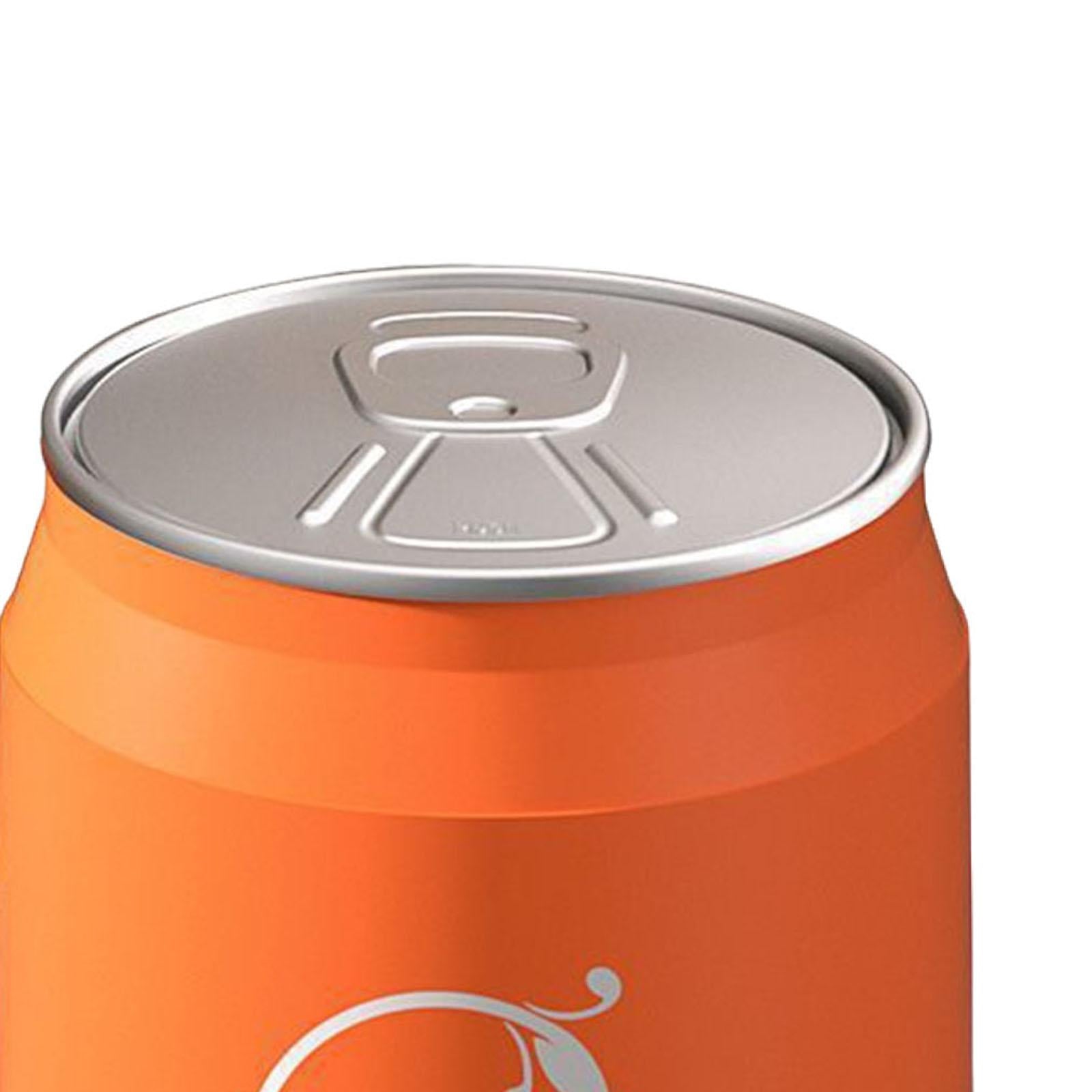 Cola Can Shape Rubbish Container Small Kitchen Wastebasket for Office Toilet Orange with Wheel