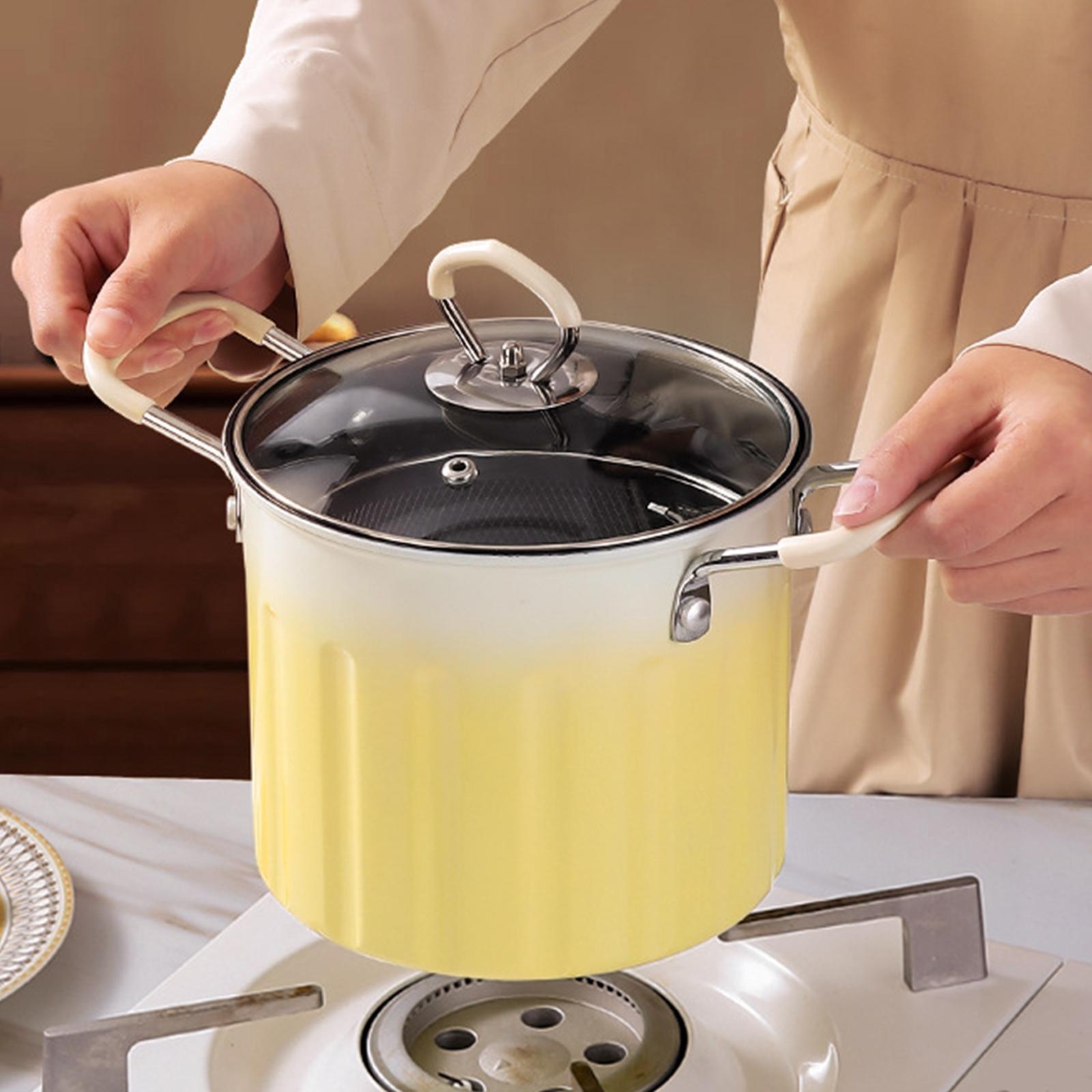 Deep Fryer Pot with Frying Basket Oil Strainer Basket for Chips Boiling Home