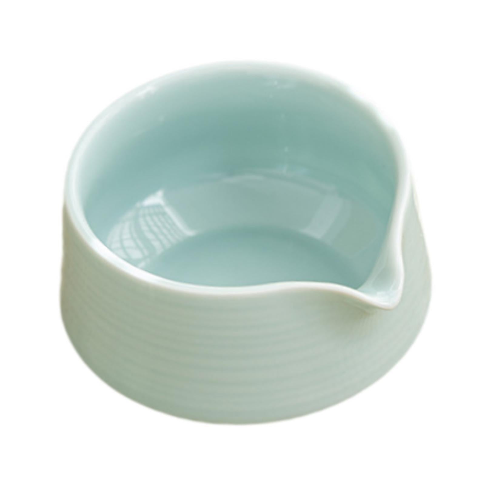Ceramic Matcha Bowl Green Tea Ceremony Chawan Accessories with Pouring Spout