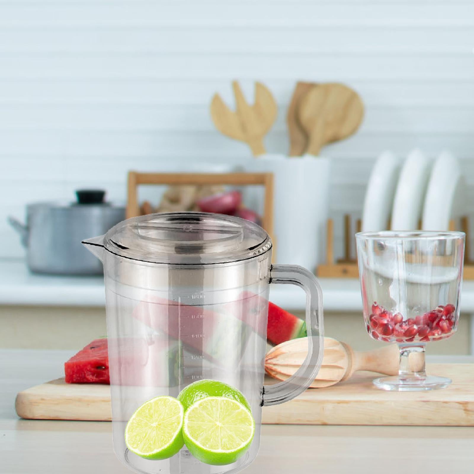 Water Pitcher Summer Versatile Household Ice Tea Kettle for Ice Tea Lemonade 1800ml 19.5cmx11.5cm