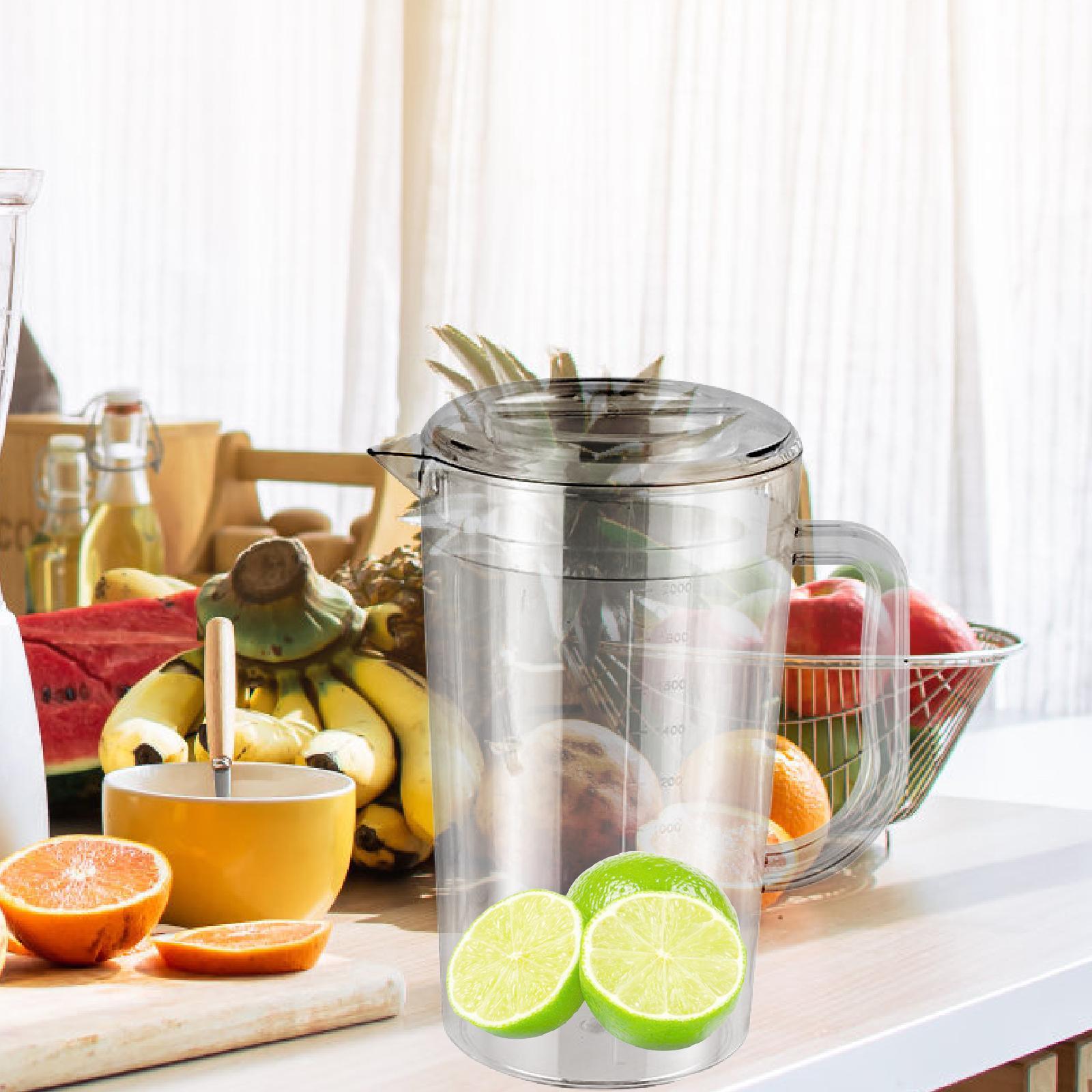Water Pitcher Summer Versatile Household Ice Tea Kettle for Ice Tea Lemonade 2000ml 23.5cmx11.5cm