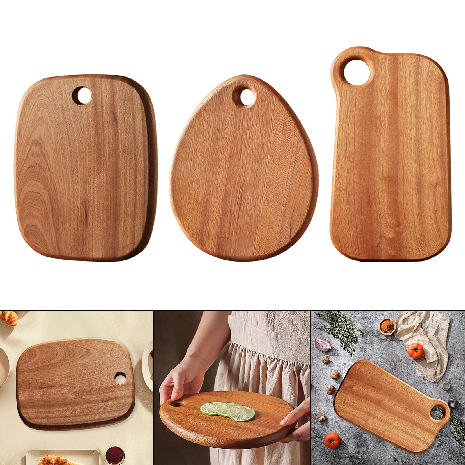 Wood Cutting Board Heavy Duty Serving Tray for Bread Carving Meat Vegetables Square