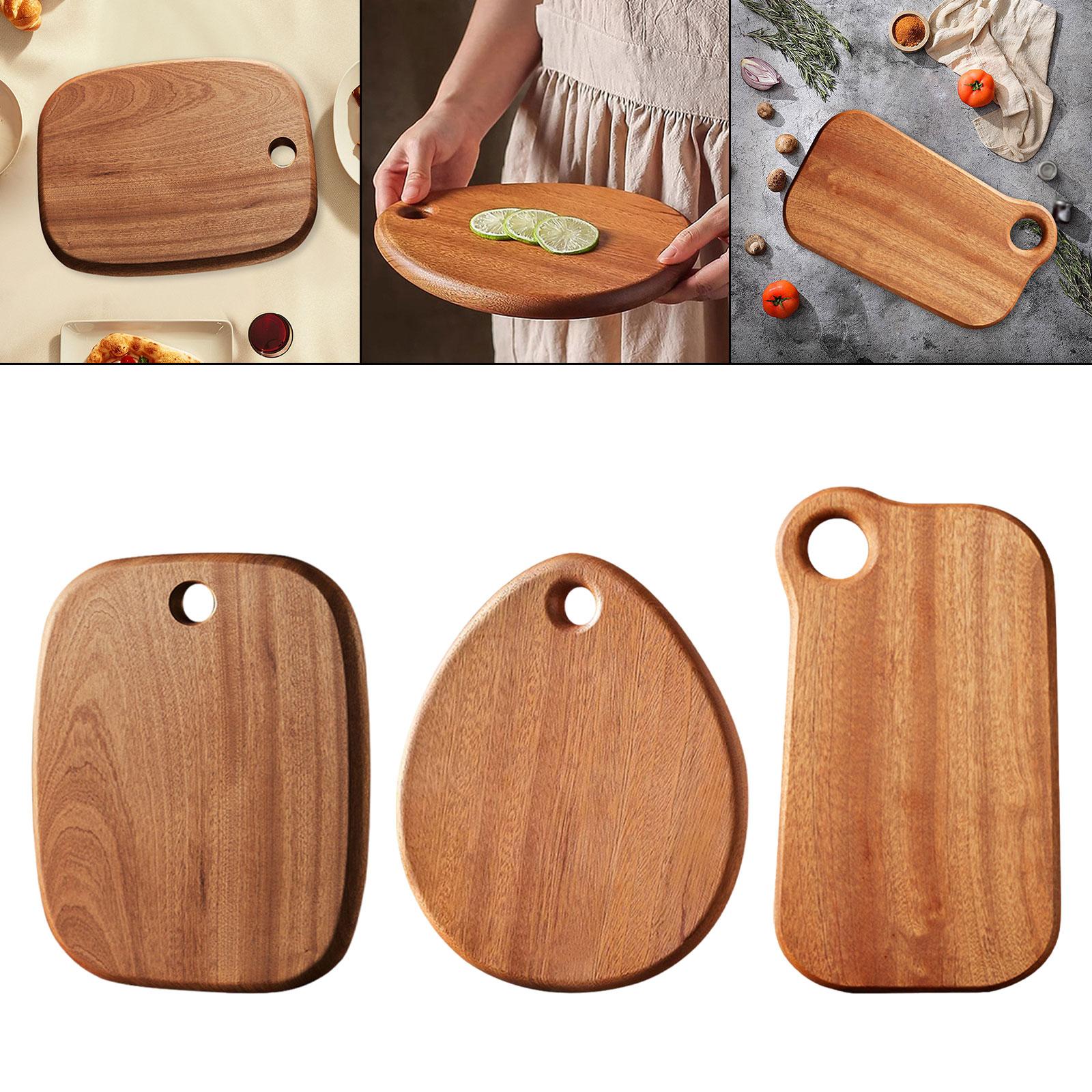 Wood Cutting Board Heavy Duty Serving Tray for Bread Carving Meat Vegetables Square
