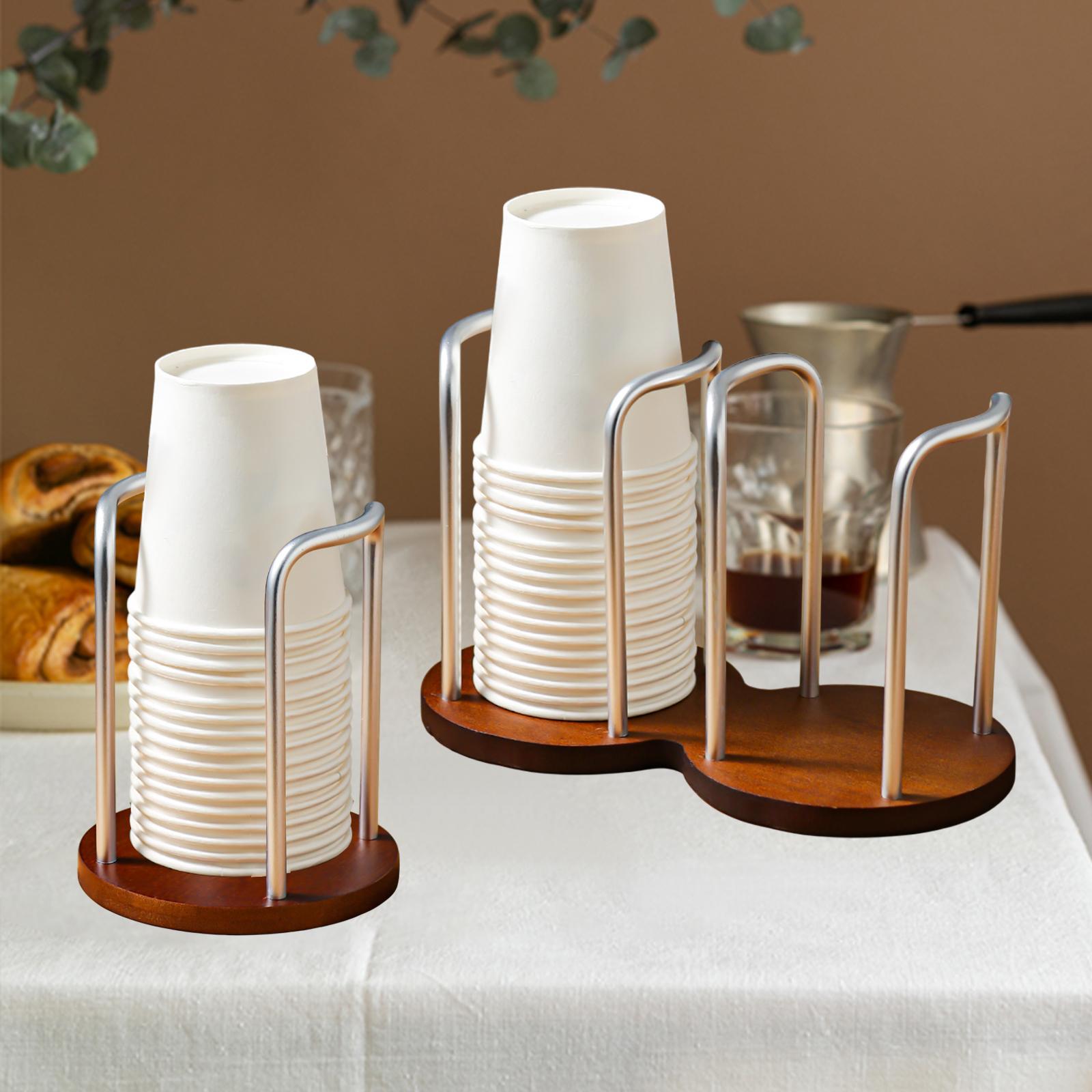 Coffee Cup Holder Organizer Aluminum Alloy for Coffee Shop Home Bathroom Single Rack
