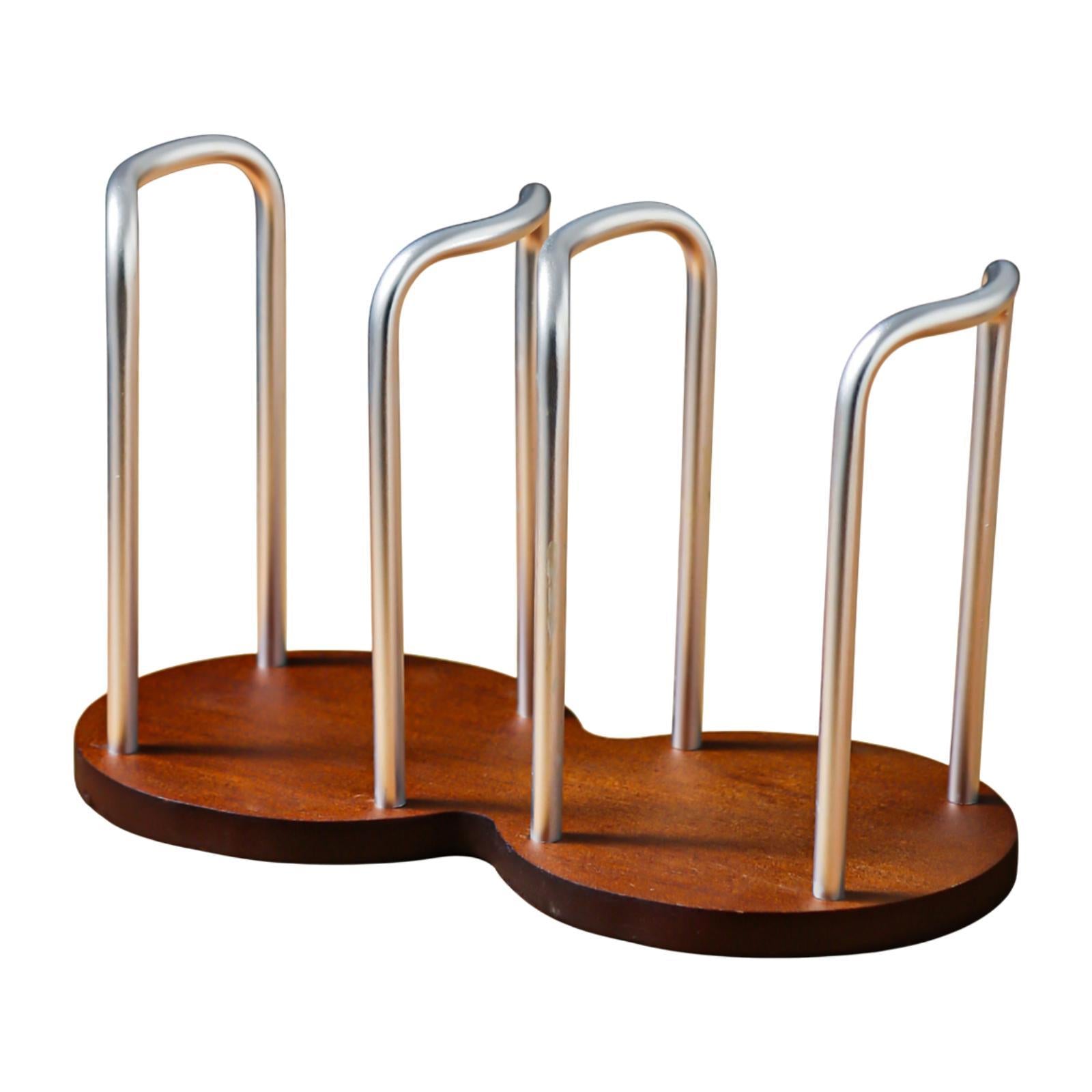 Coffee Cup Holder Organizer Aluminum Alloy for Coffee Shop Home Bathroom Double Rack