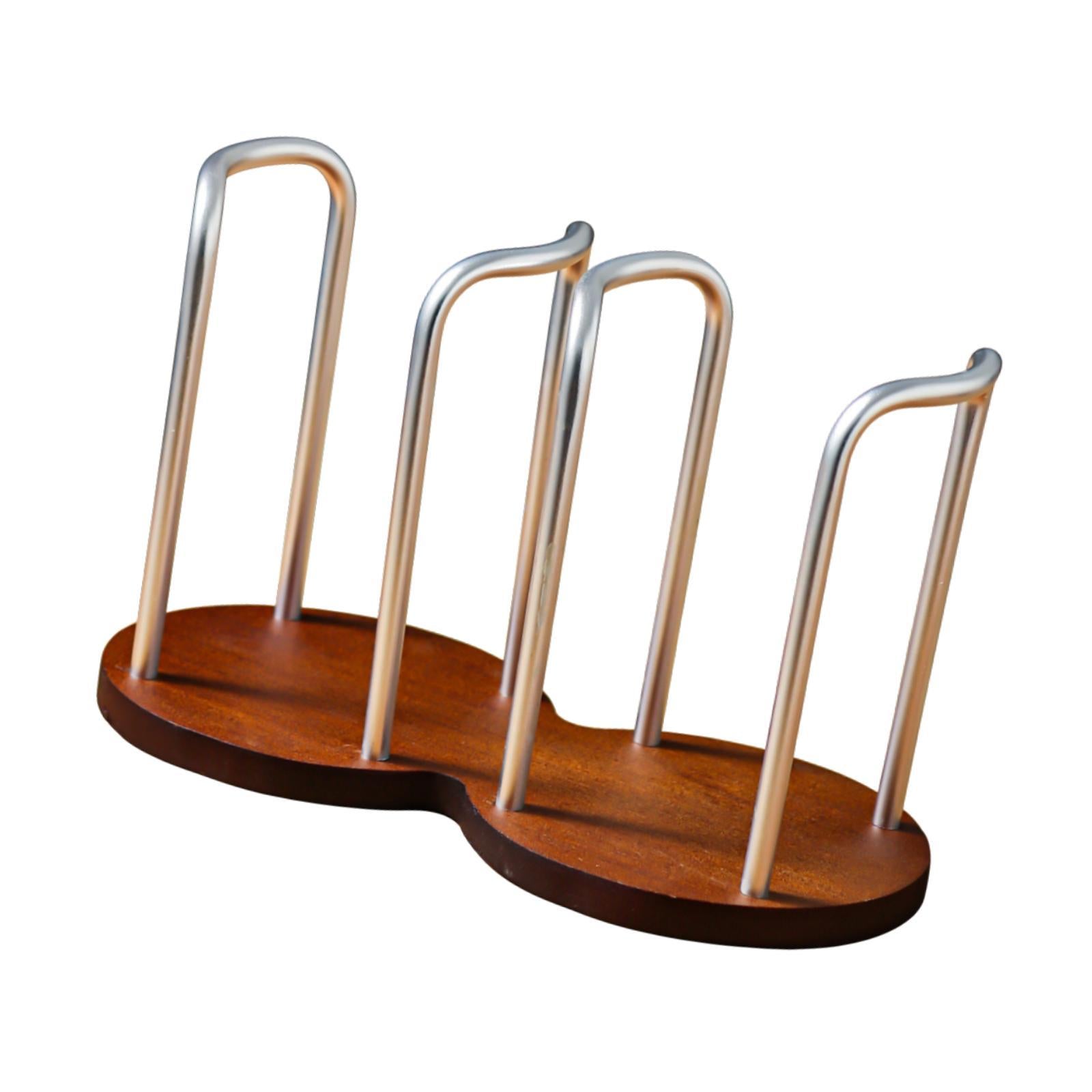 Coffee Cup Holder Organizer Aluminum Alloy for Coffee Shop Home Bathroom Double Rack