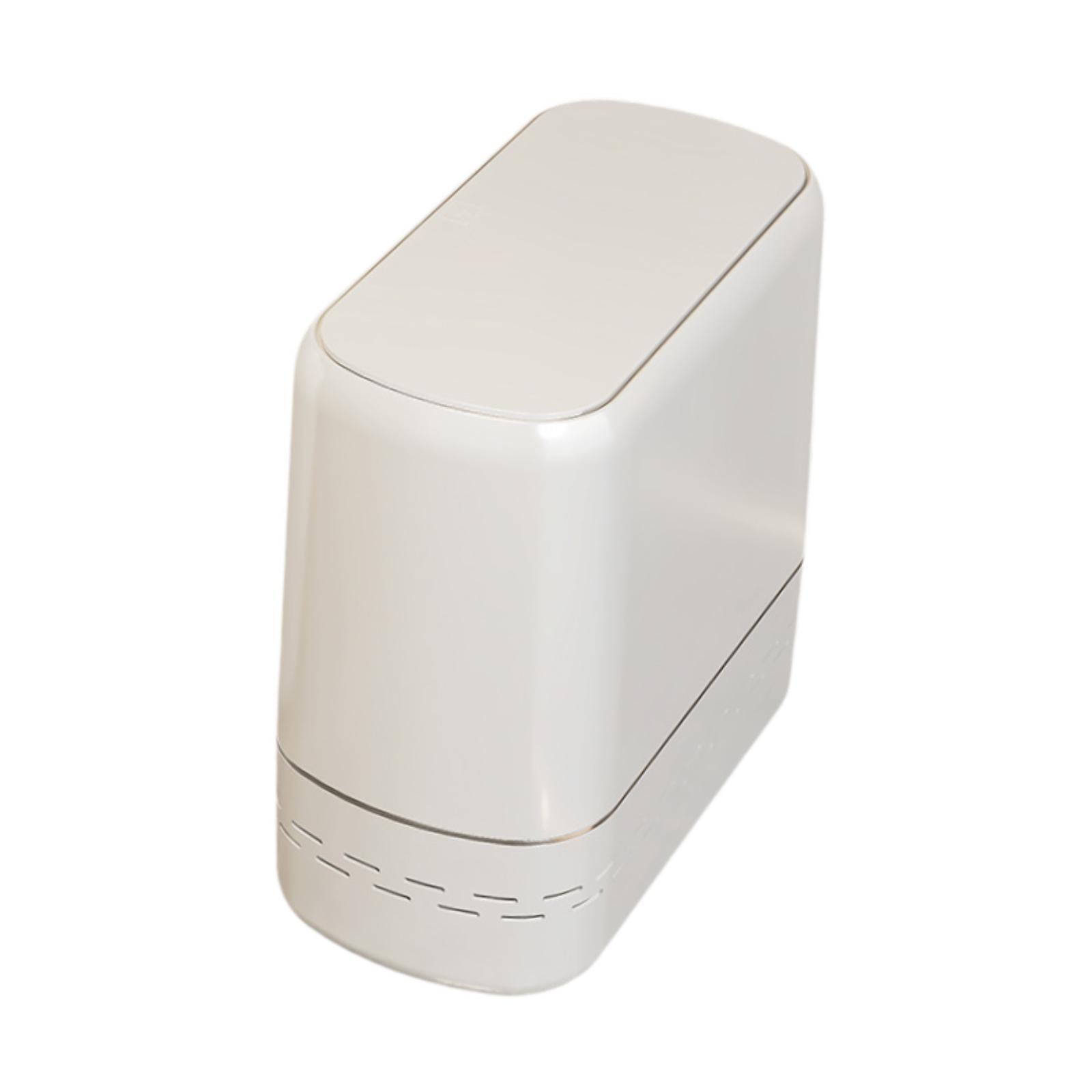 Trash Can Lightweight Nonslip Stylish Dustbin for Kitchen Bedroom Craft Room 33x17x31cm White