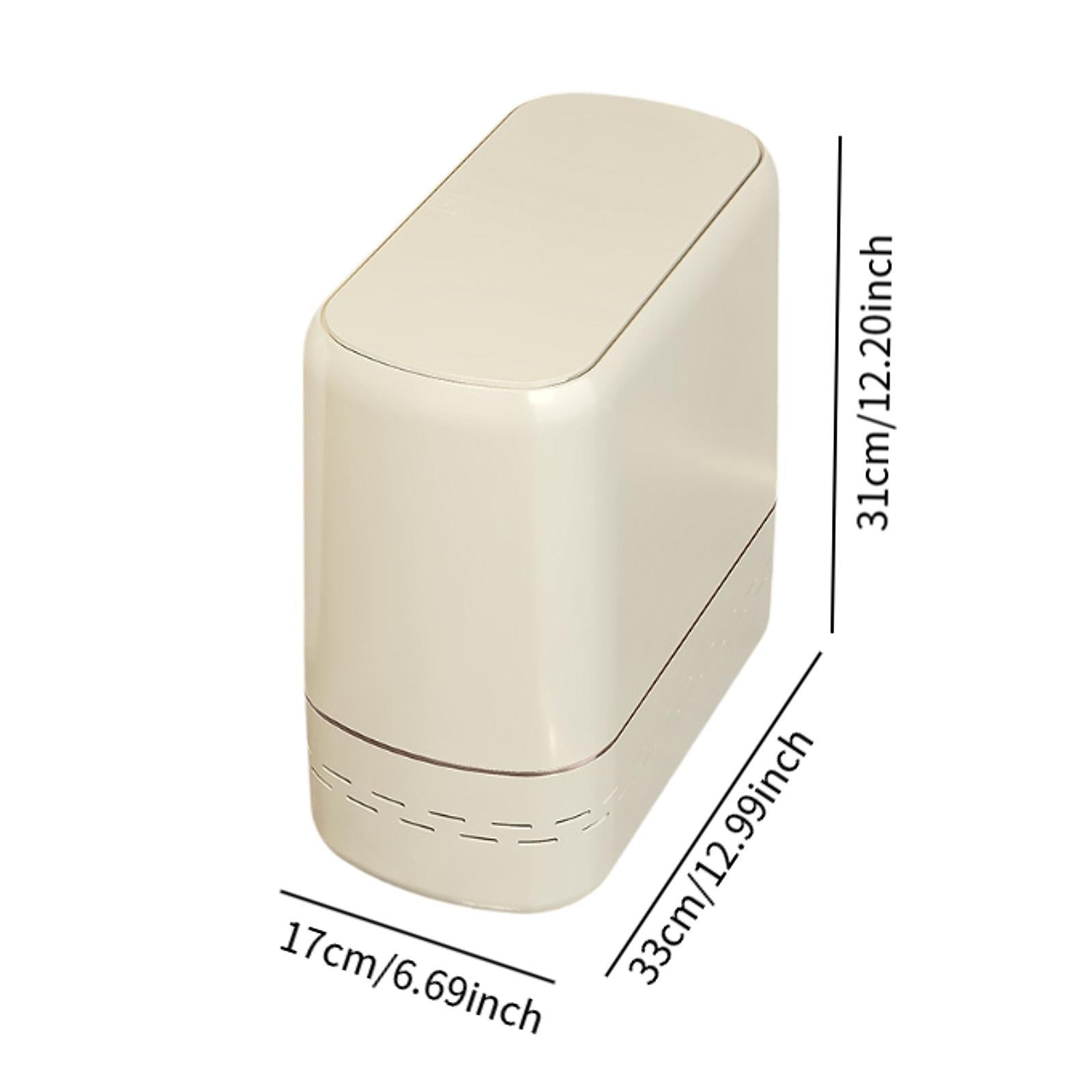 Trash Can Lightweight Nonslip Stylish Dustbin for Kitchen Bedroom Craft Room 33x17x31cm Yellow