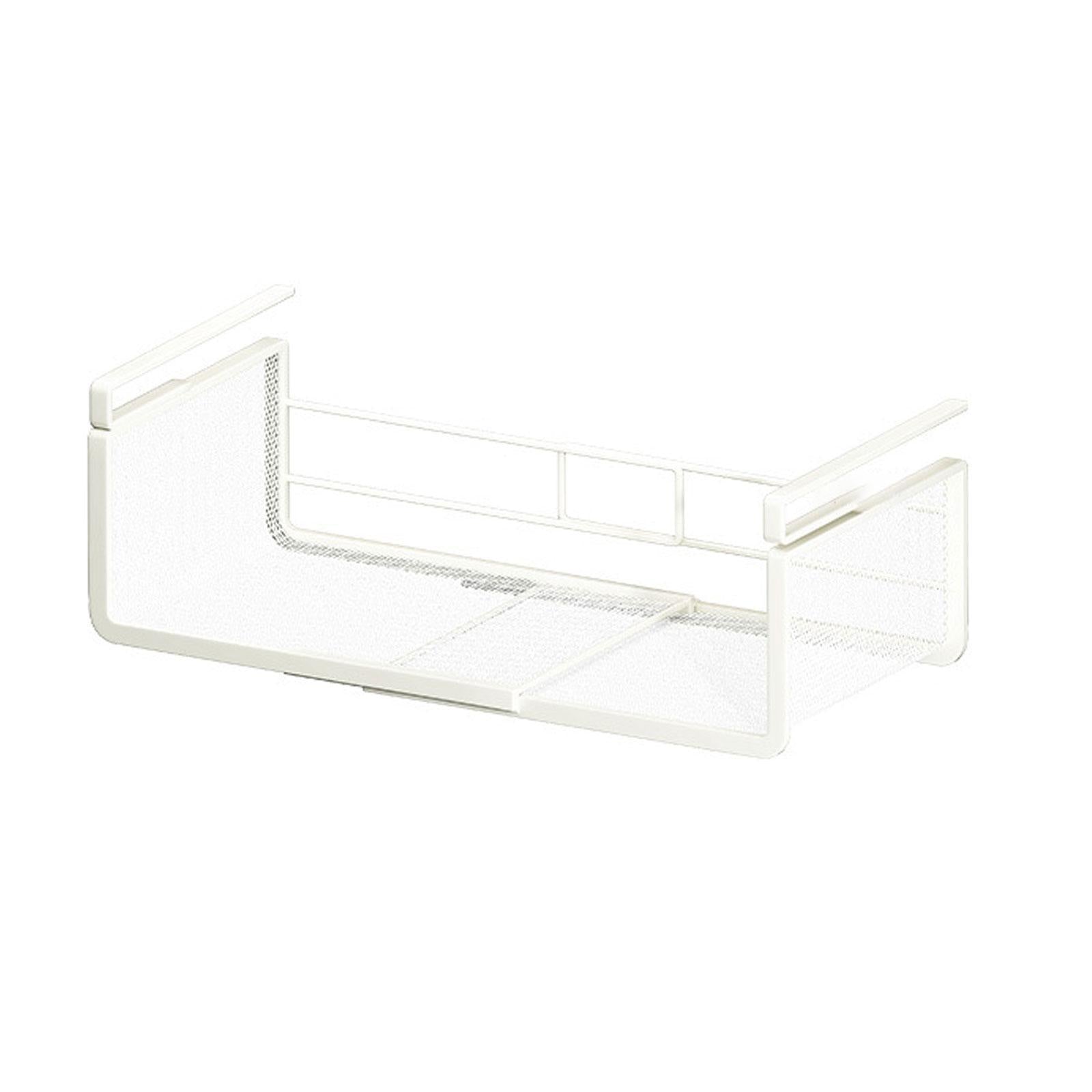 Under Cabinet Shelf White Hanging Holder for Laundry Room Cupboard Bookshelf