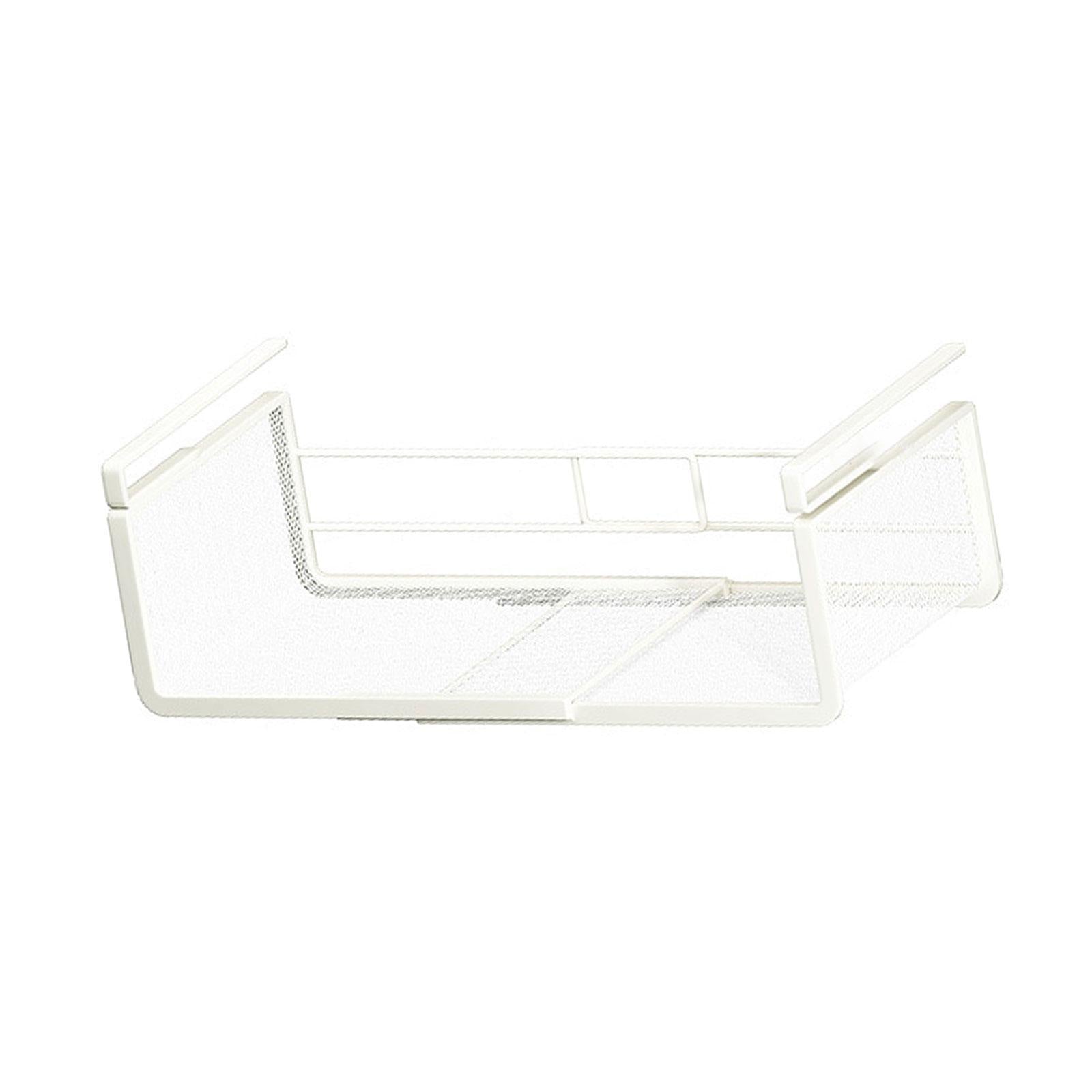 Under Cabinet Shelf White Hanging Holder for Laundry Room Cupboard Bookshelf