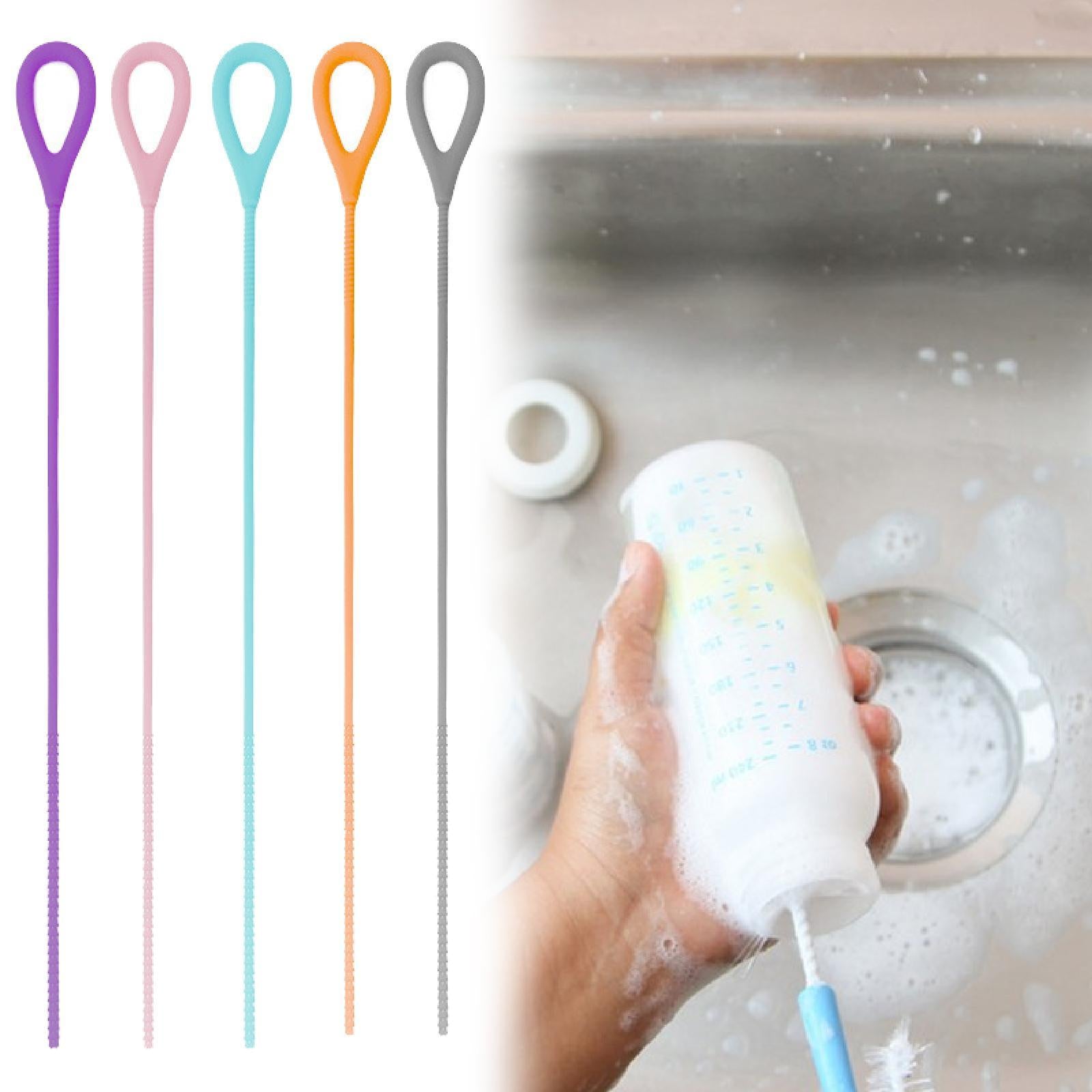 Silicone Straw Brush for Straws Drink Lid Travel Drinking Bottle Hydroflasks Purple