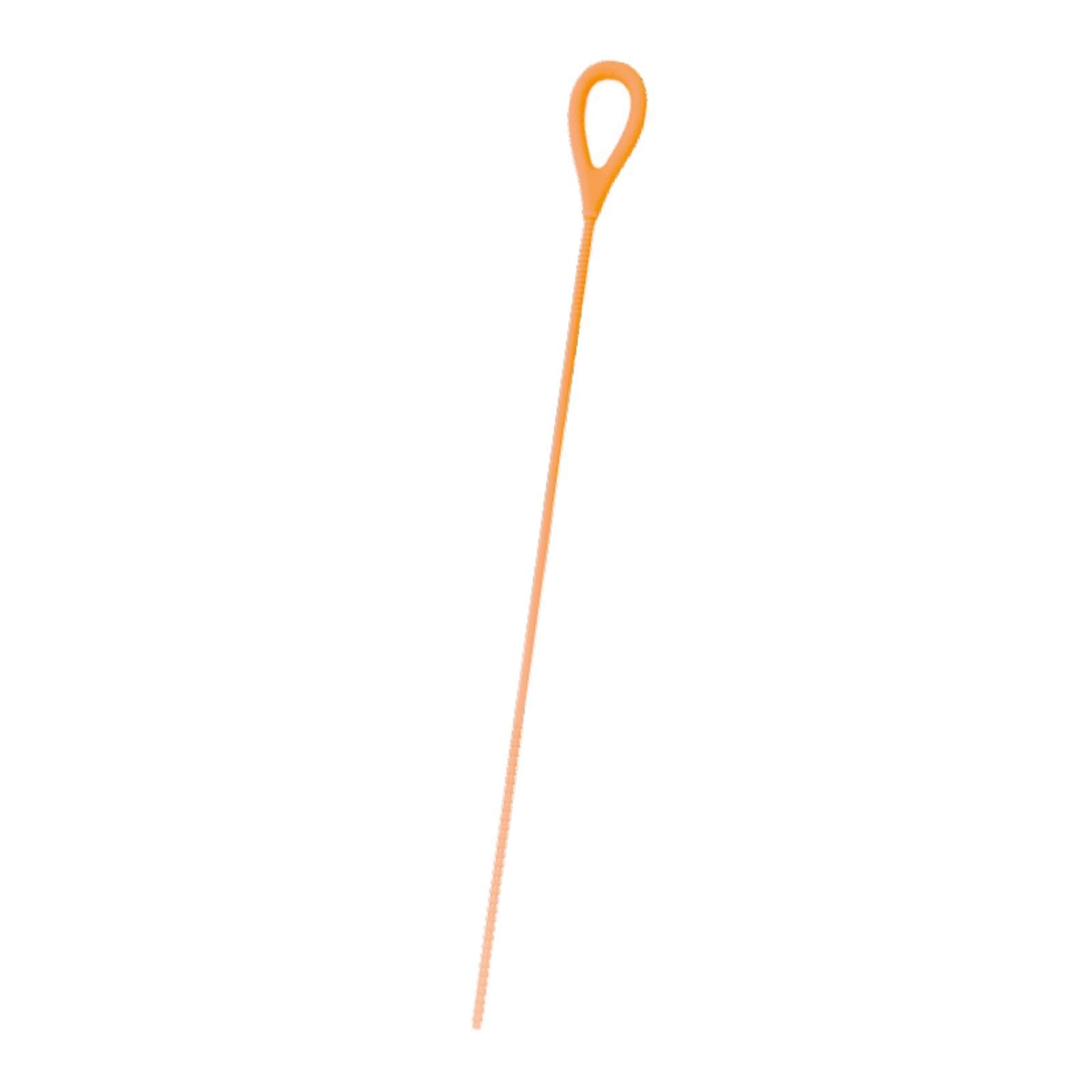 Silicone Straw Brush for Straws Drink Lid Travel Drinking Bottle Hydroflasks Orange