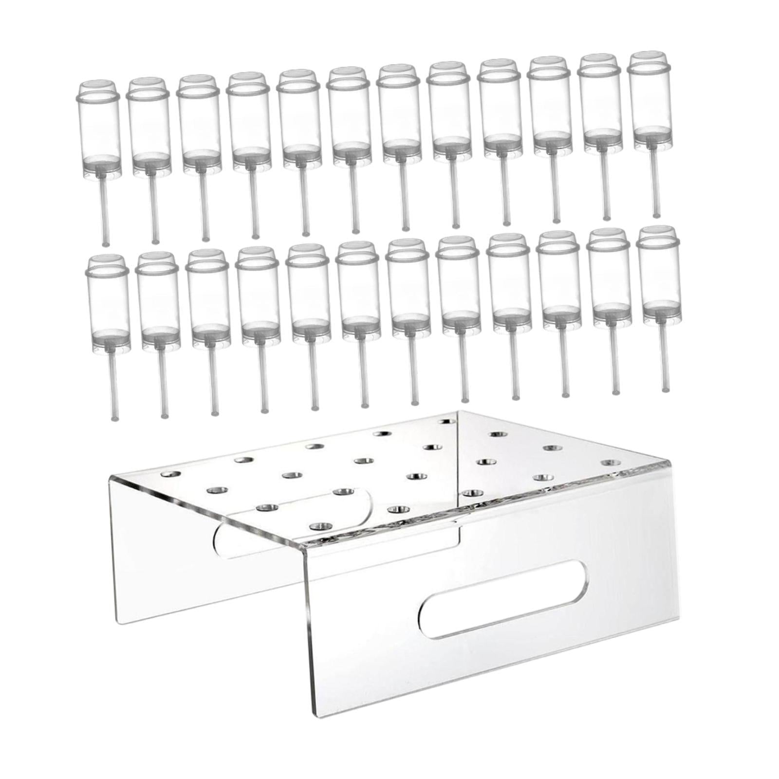 24Pcs Cake Push Containers with Lids Acrylic Clear for Home Wedding Birthday
