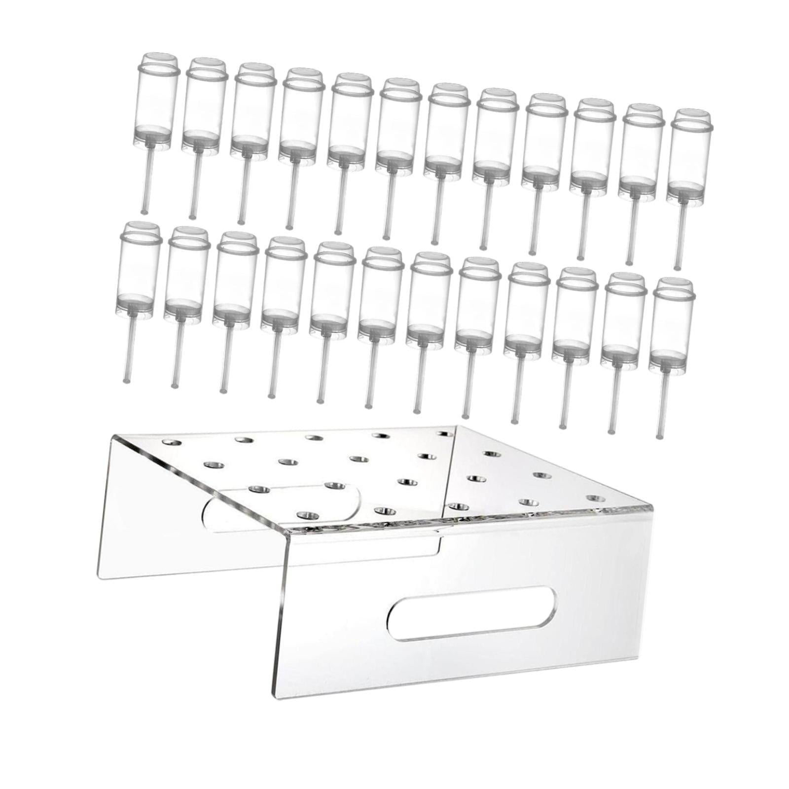 24Pcs Cake Push Containers with Lids Acrylic Clear for Home Wedding Birthday