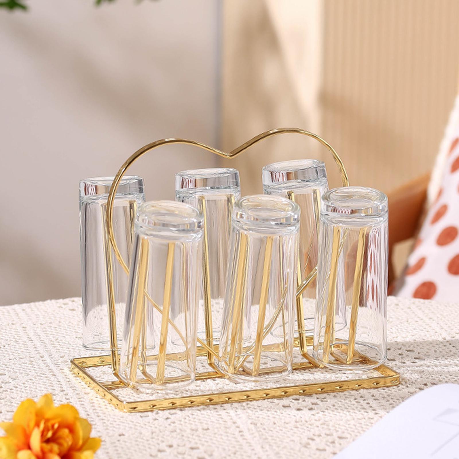 Cup Drying Rack Stand with Drain Tray Mug Holder for Tea Shop Restaurant Bar