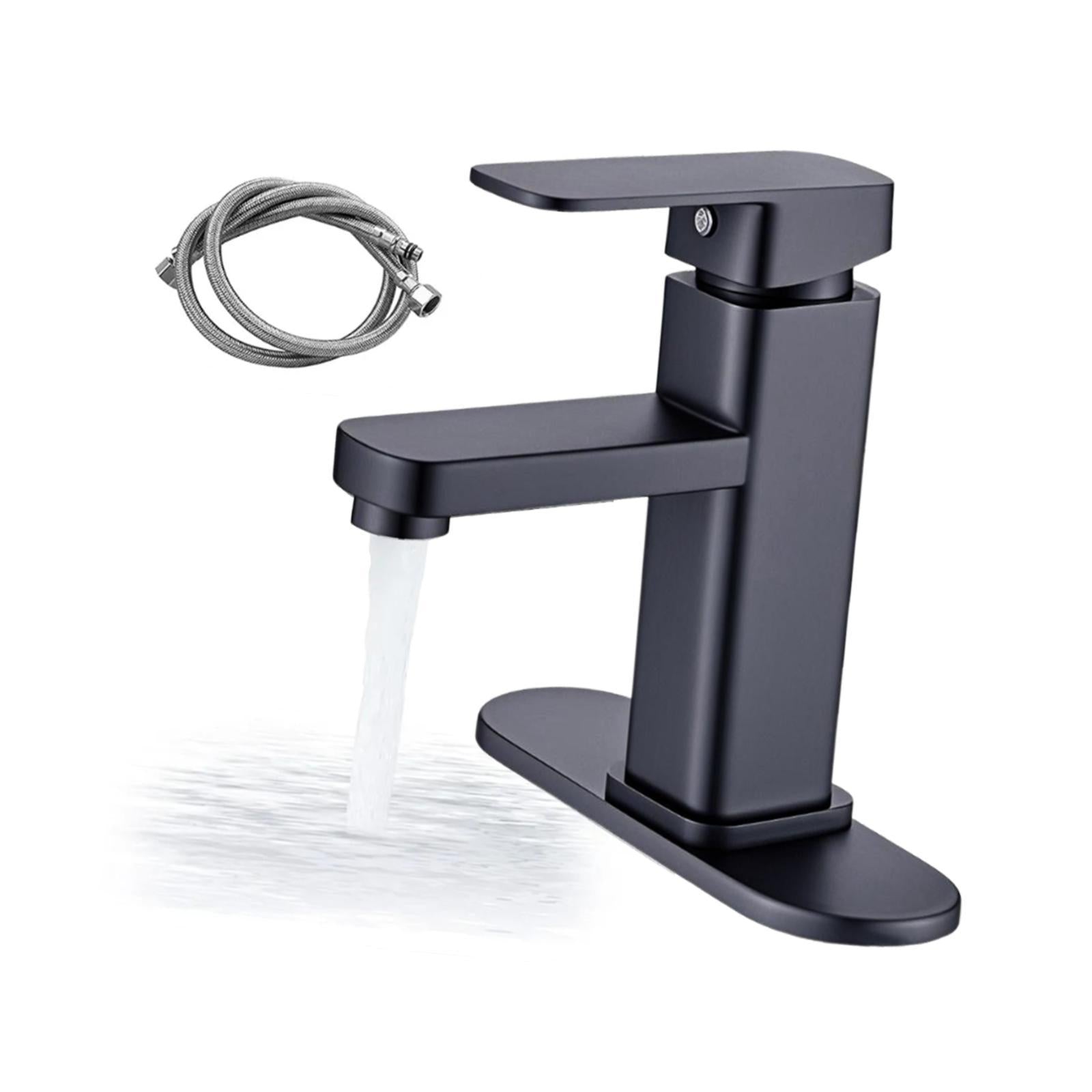 Waterfall Bathroom Sink Tap Mixer Bathroom Faucet for Sink Farmhouse Black