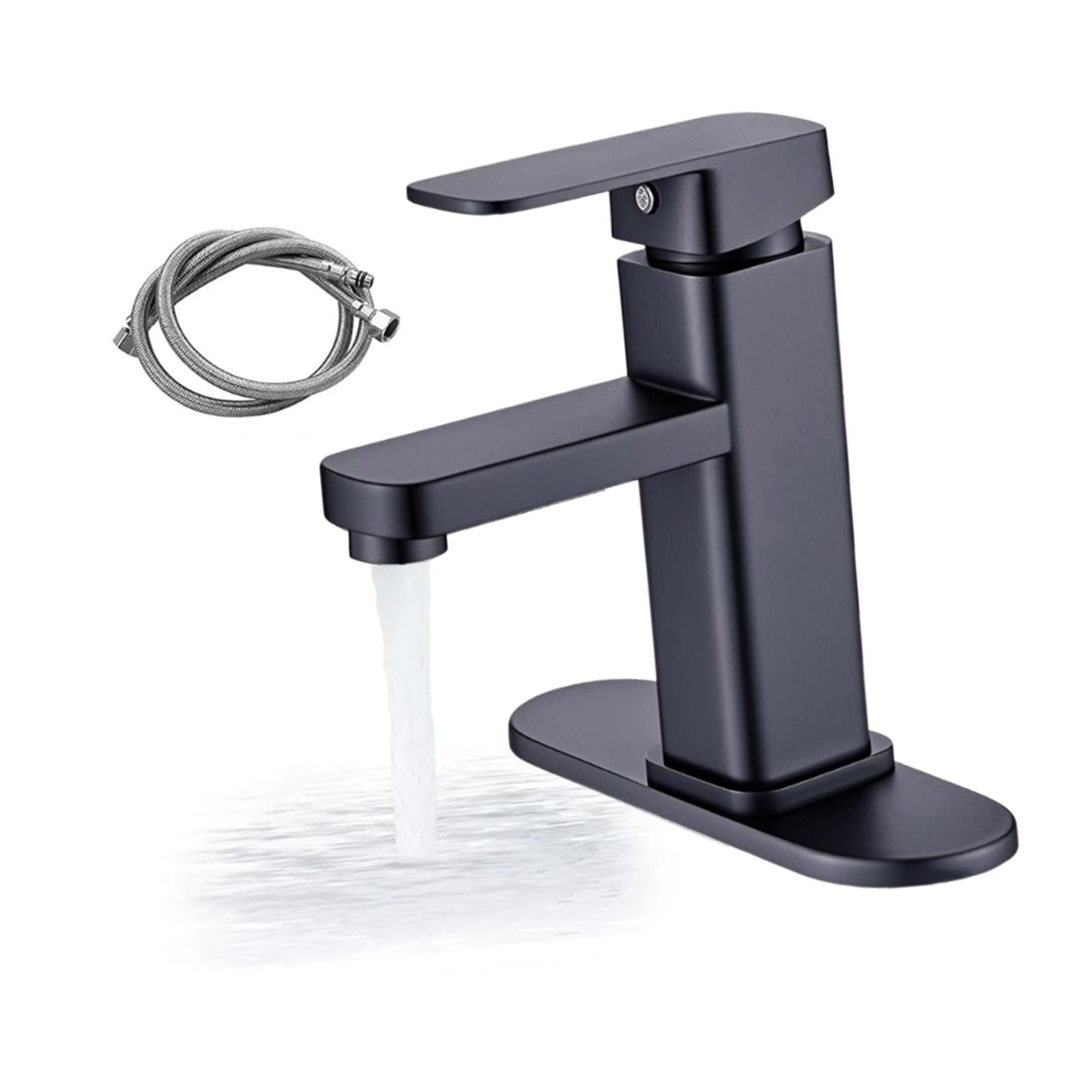 Waterfall Bathroom Sink Tap Mixer Bathroom Faucet for Sink Farmhouse Black