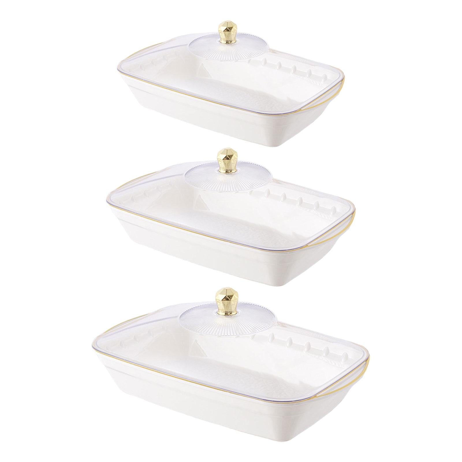 Fruit Bowl with Lid Multipurpose Fruit Basket for Office Coffee Drinks Party 30.5x19x12cm