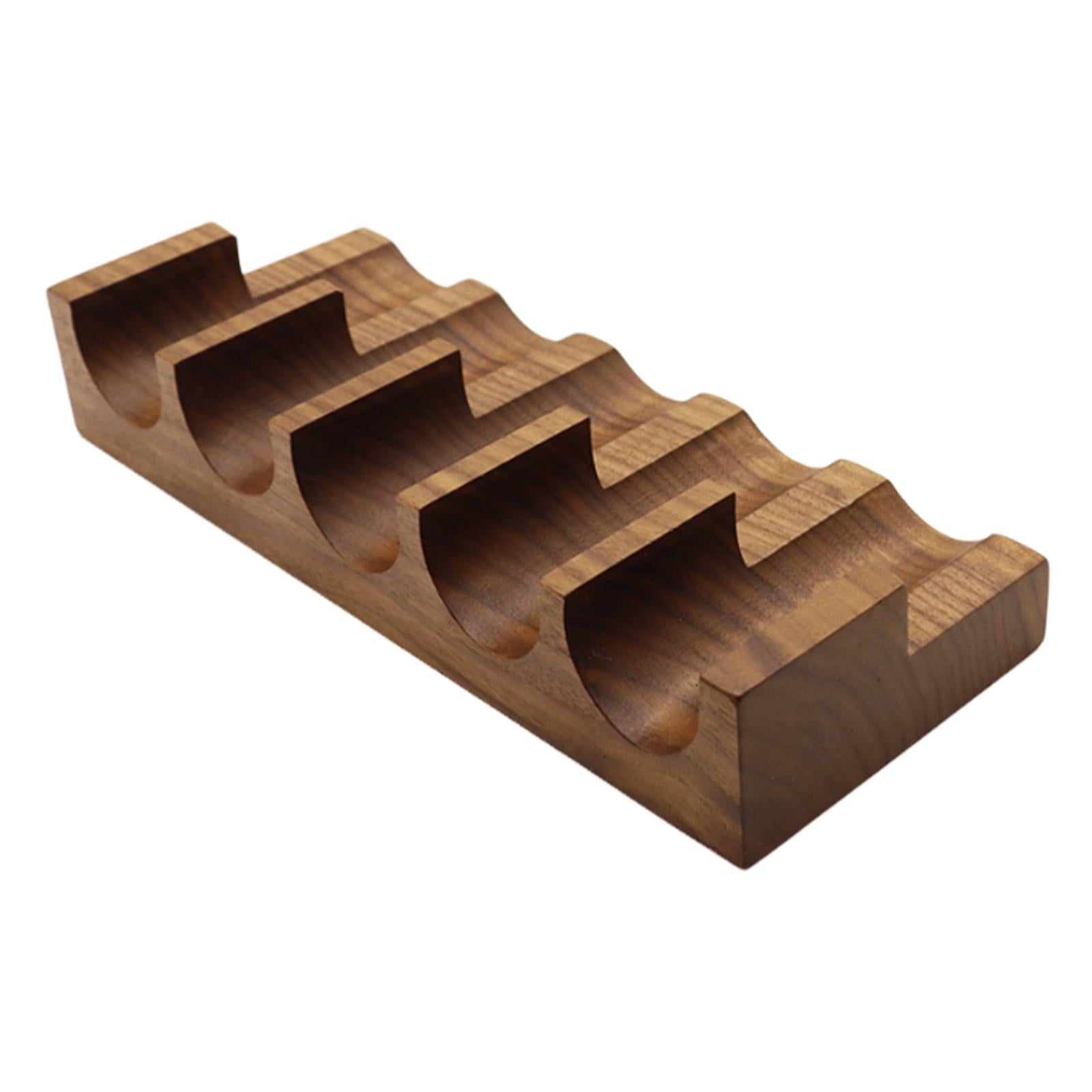 Wood Sushi Holder 5 Grid Japanese Taco Stand for Bar Dining Table Gatherings