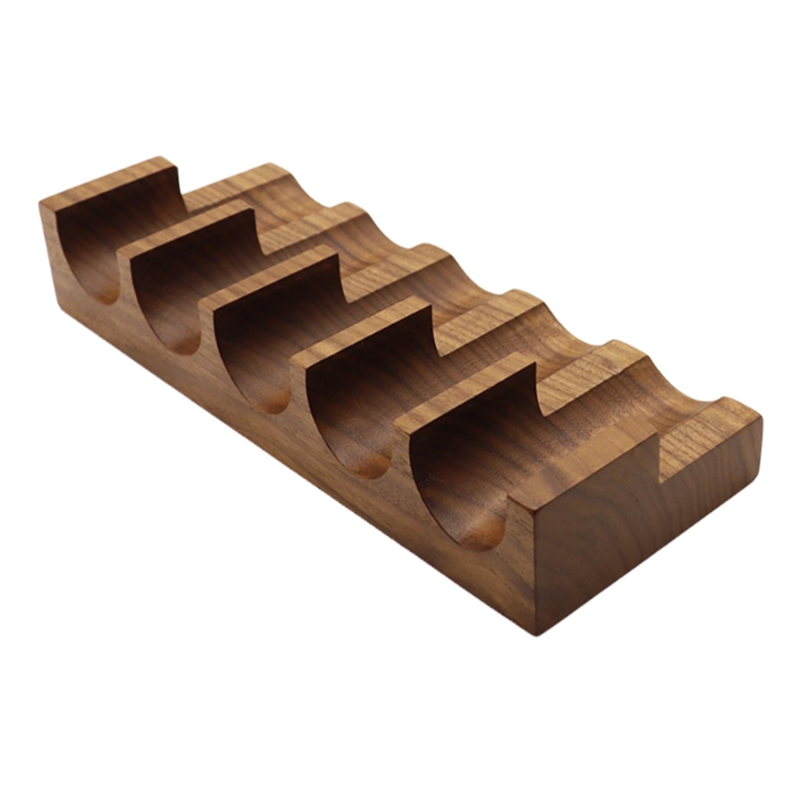 Wood Sushi Holder 5 Grid Japanese Taco Stand for Bar Dining Table Gatherings