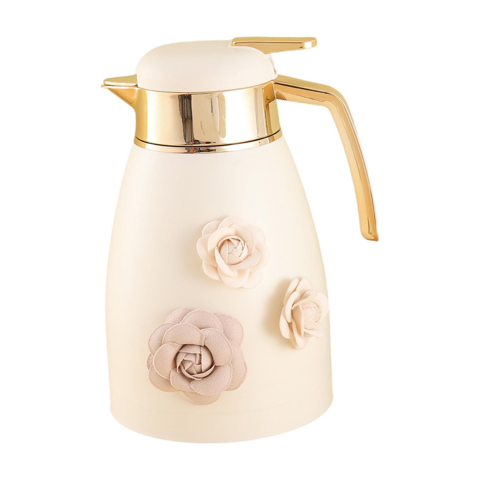 Thermal Coffee Carafe 1L Glass Lined Hot Water Dispenser for Home Cafe Juice Flower