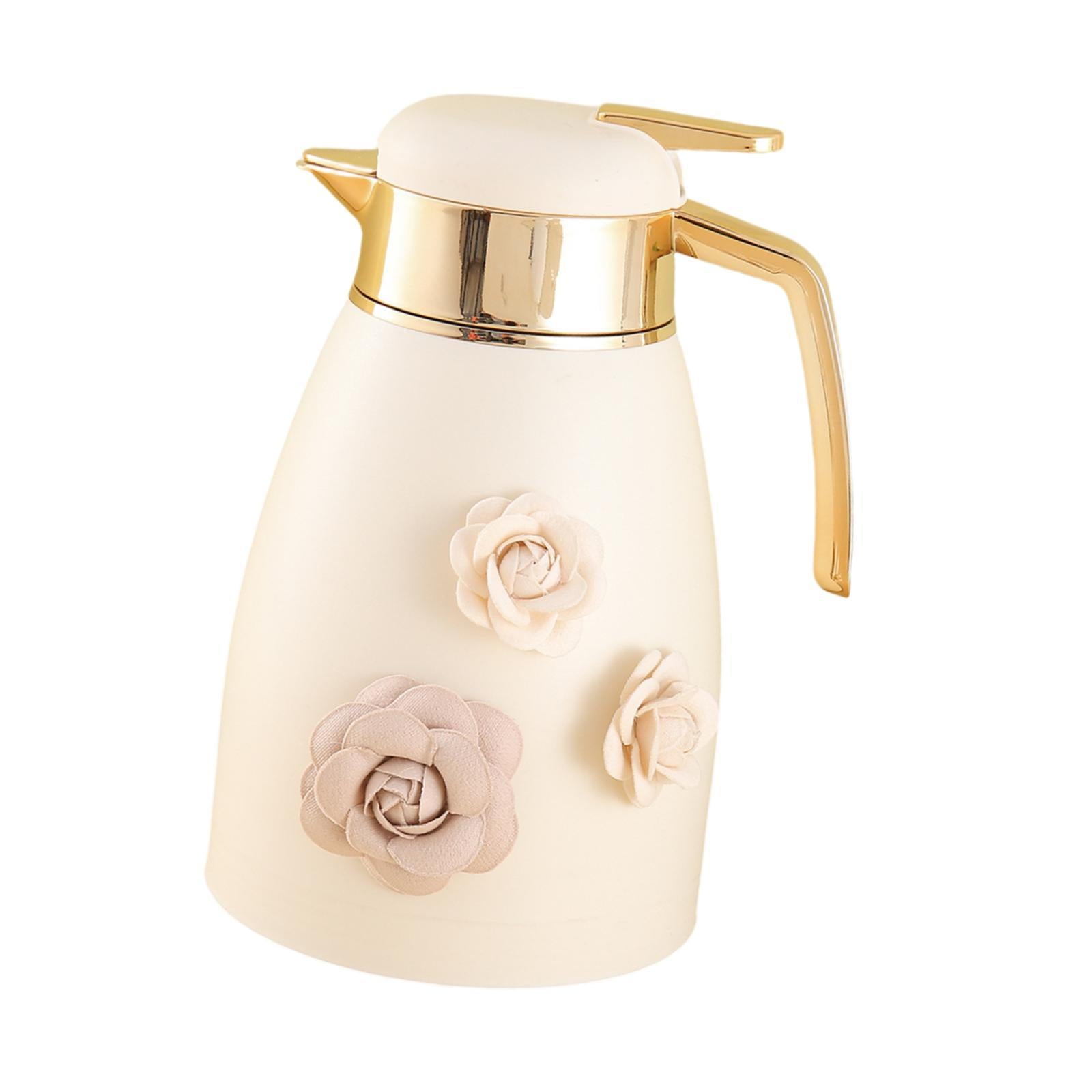 Thermal Coffee Carafe 1L Glass Lined Hot Water Dispenser for Home Cafe Juice Flower