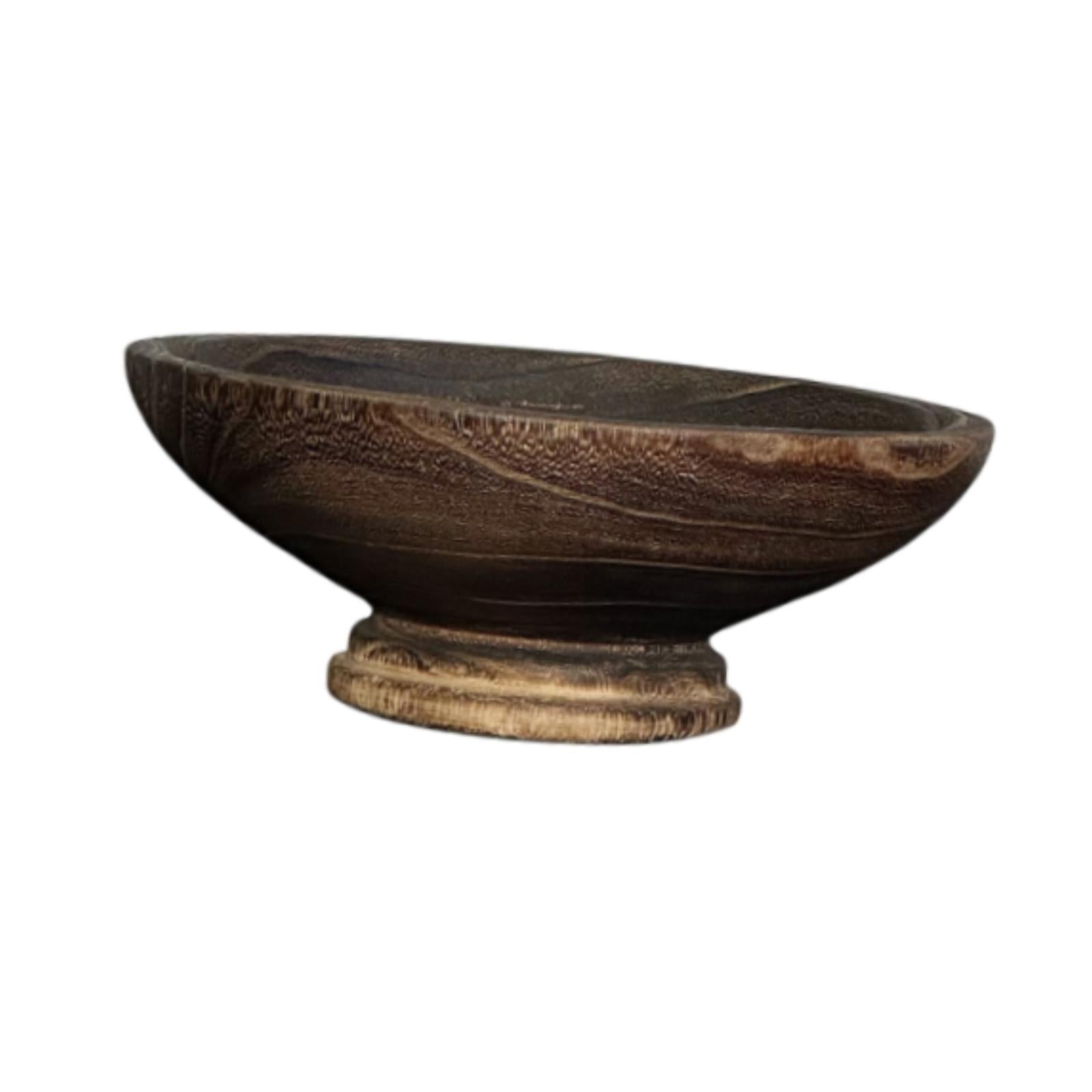 Decorative Pedestal Bowl Round Tableware for Celebration Wedding Anniversary brown