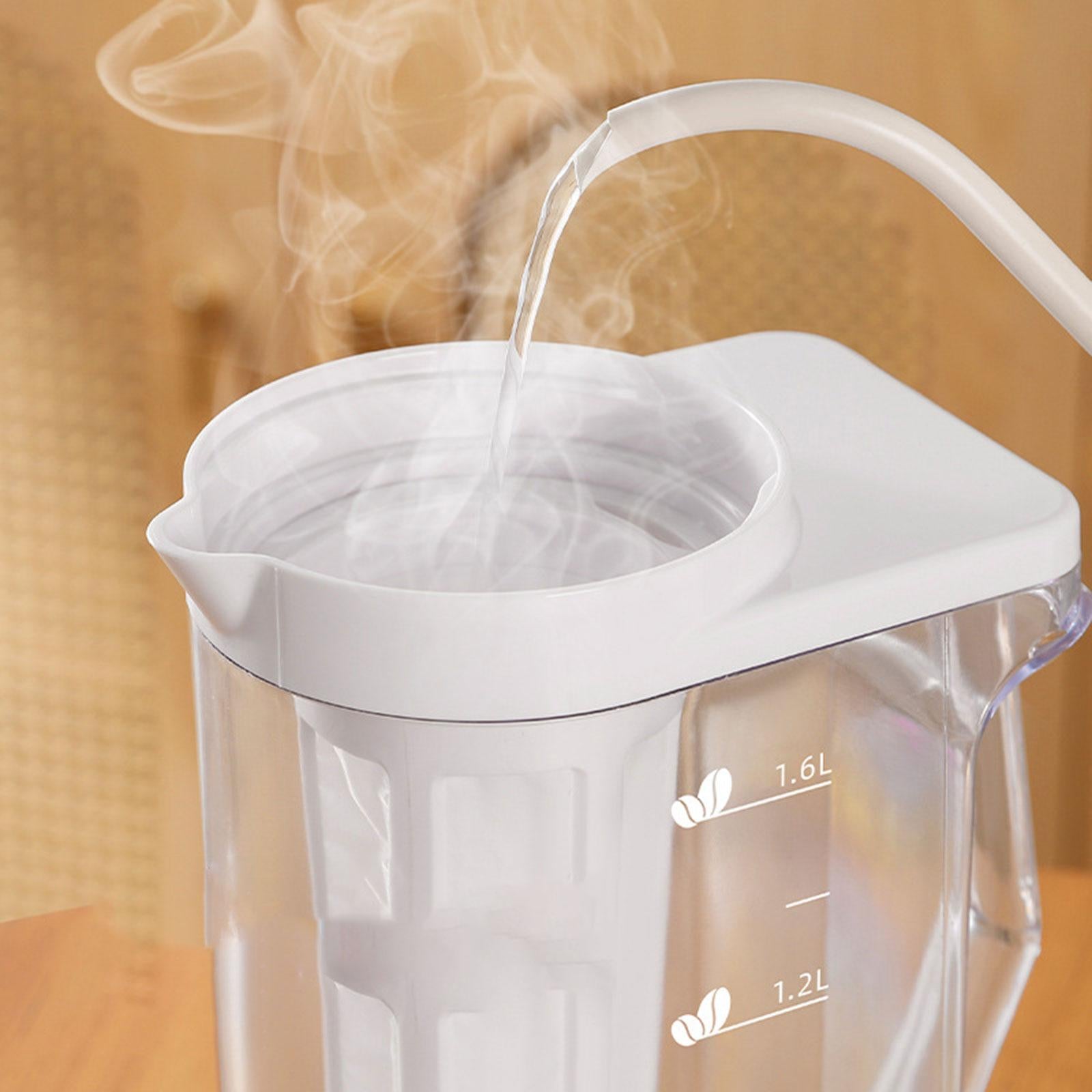 Fridge Water Pitcher with Lid with Scale for Hot/Cold Beverage Kitchens Use 2.2 L